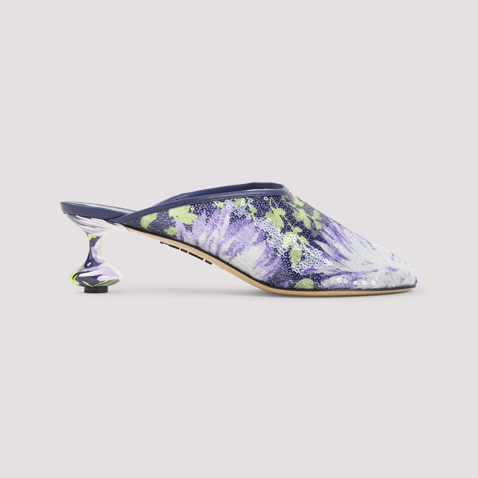LOEWE Toy 45 Sequins Mules - Navy Lilac - Image 3