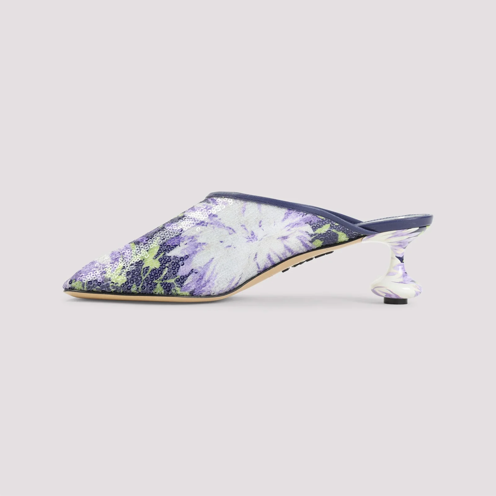 LOEWE Toy 45 Sequins Mules - Navy Lilac - Image 4