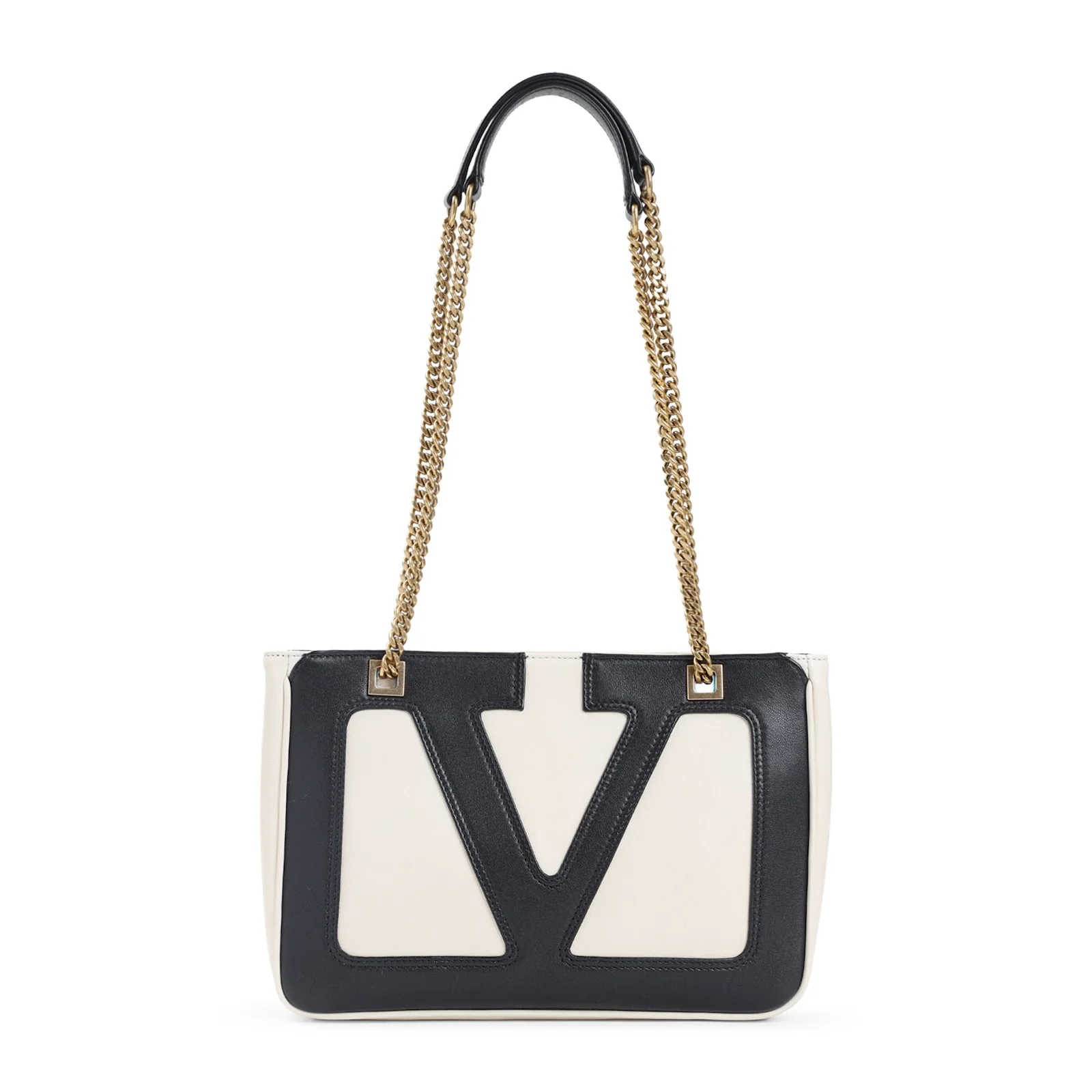 Valentino Garavani Viva Superstar Small Tote Bag - V Butter White Nero - Image 2