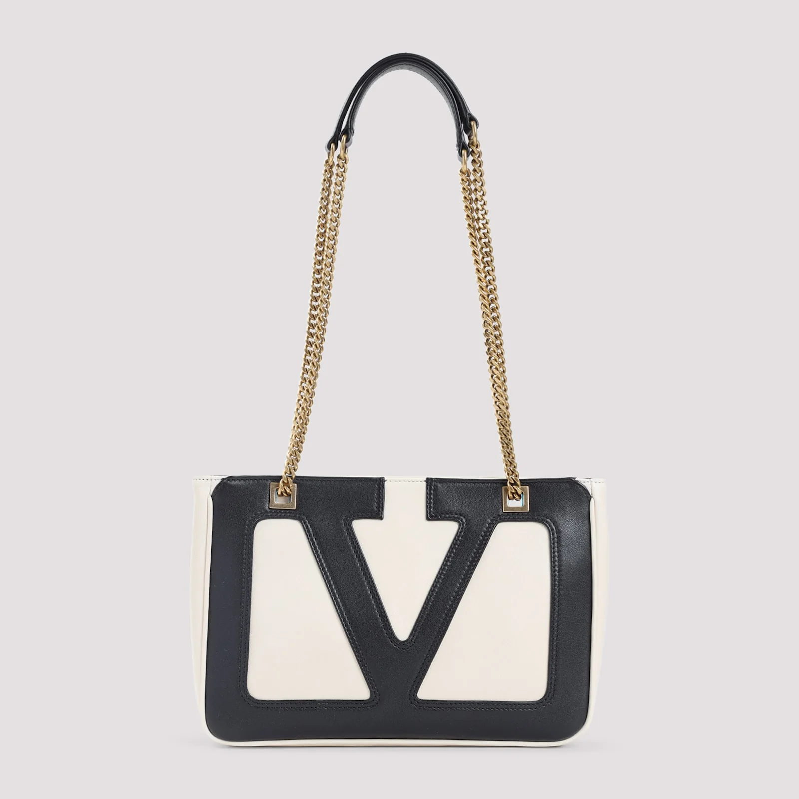 Valentino Garavani Viva Superstar Small Tote Bag - V Butter White Nero - Image 3