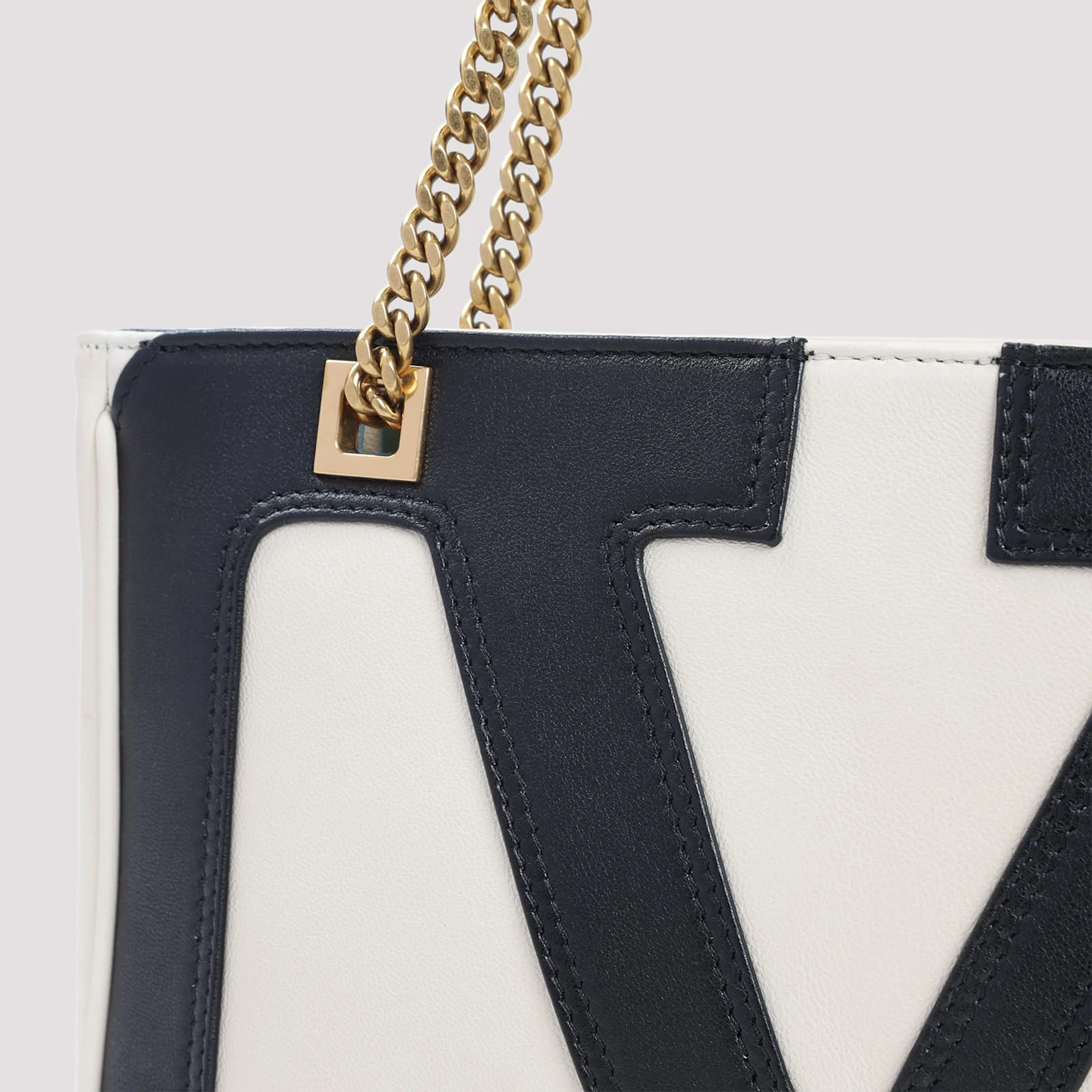Valentino Garavani Viva Superstar Small Tote Bag - V Butter White Nero - Image 5