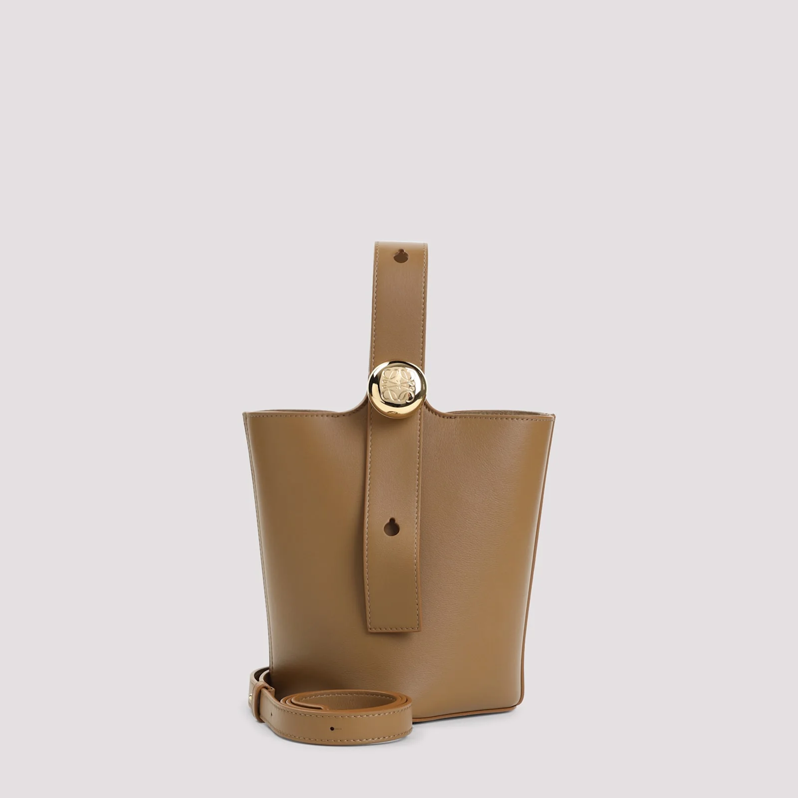 LOEWE Pebble Mini Bucket Bag - Oak