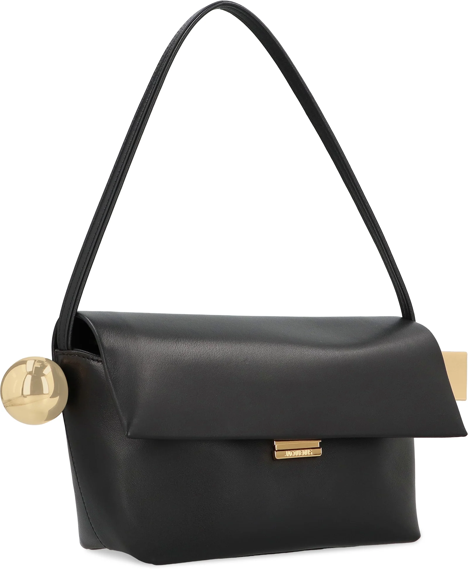 Jacquemus Rond Carr Leather Crossbody Bag - Black - Image 3