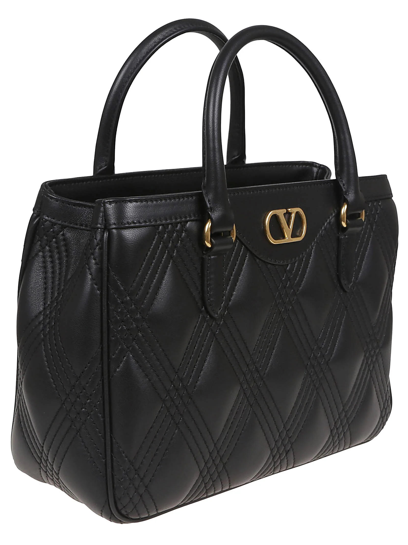 Valentino Garavani Double Handle Bag Quiltie 67 - No Nero - Image 3