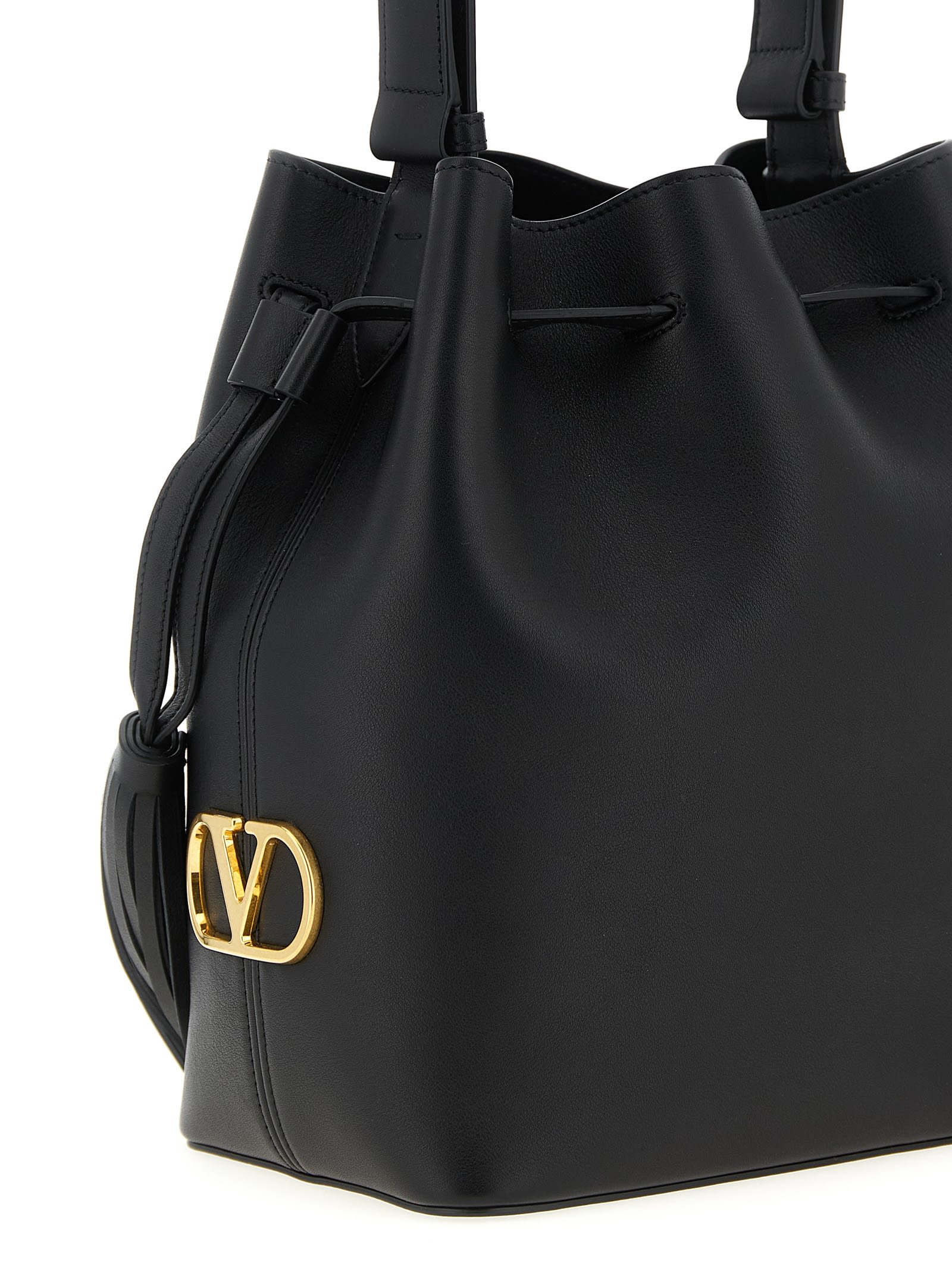 Valentino Garavani Vlogo Signature Shoulder Bag - Black - Image 3