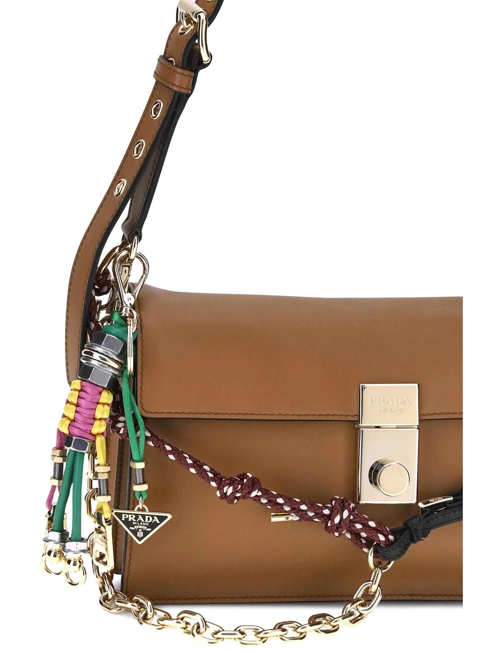 Prada Soft Sound Small Shoulder Bag - Caramel N - Image 4