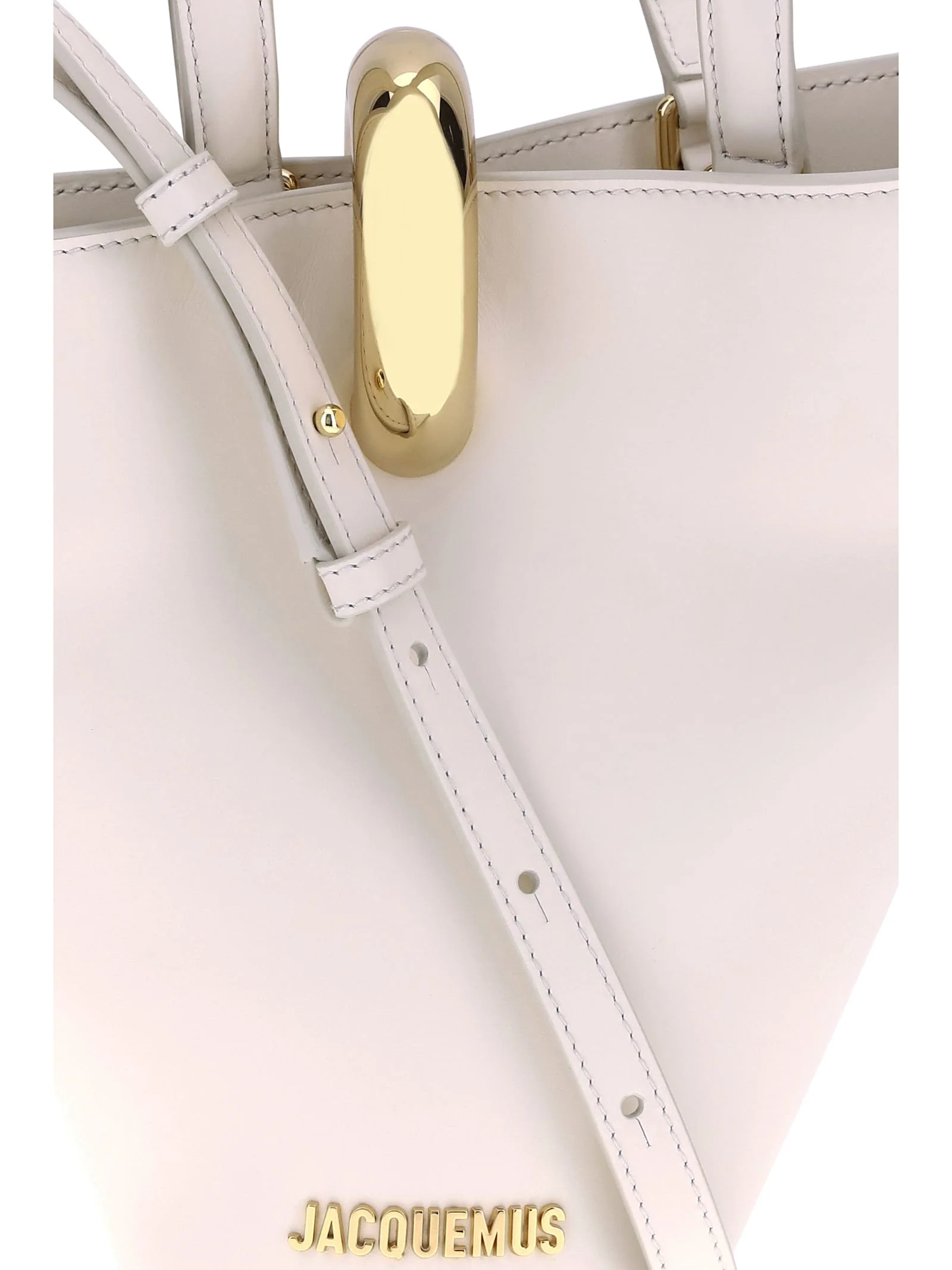 Jacquemus La Bambola Small Bucket Bag - Neutrals - Image 4