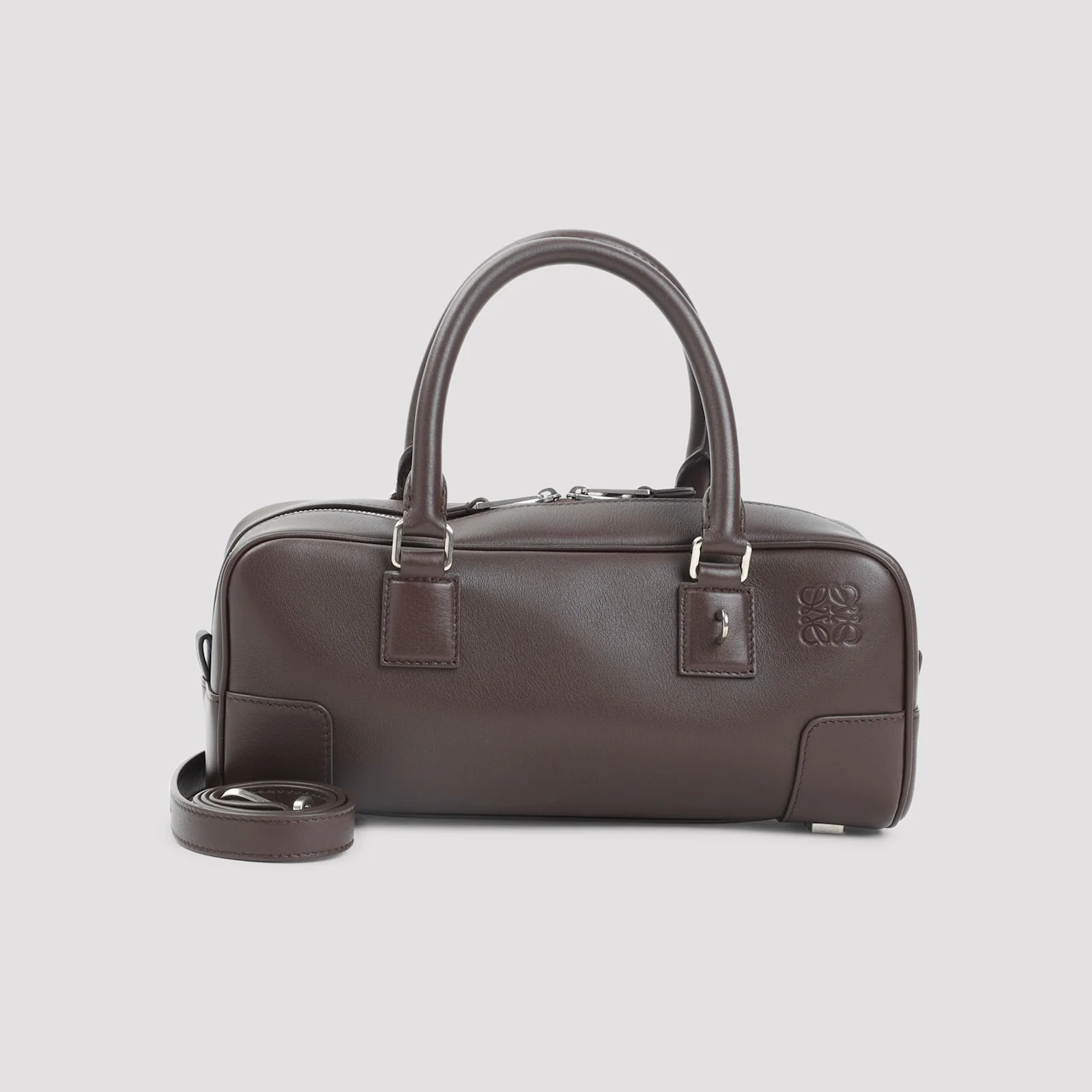 LOEWE Amazona 23 Cropped Shoulder Bag - Dark Brownie - Image 3