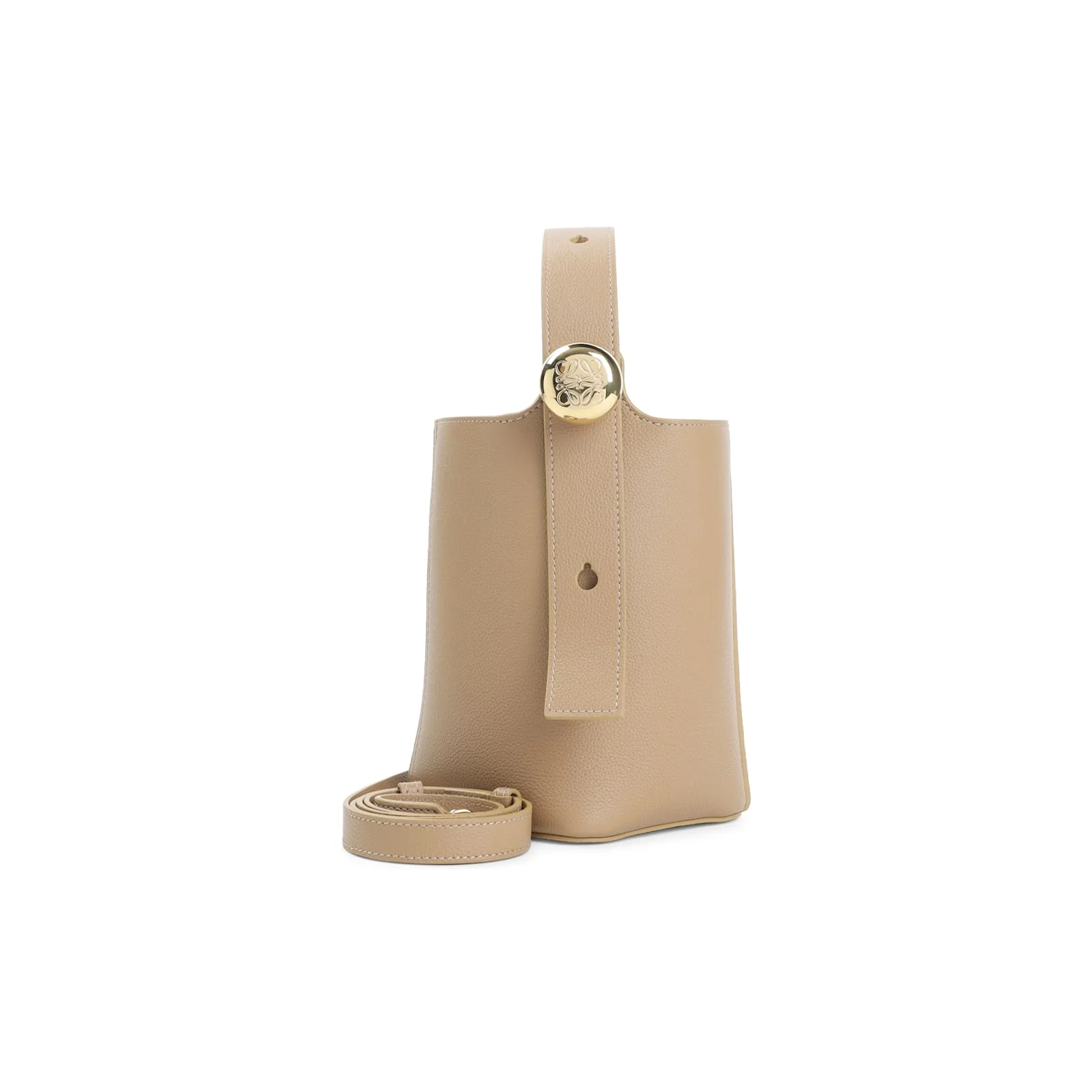 LOEWE Pebble Bucket Mini Bag - Latte - Image 2