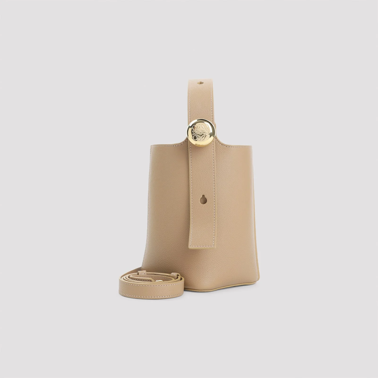 LOEWE Pebble Bucket Mini Bag - Latte - Image 3