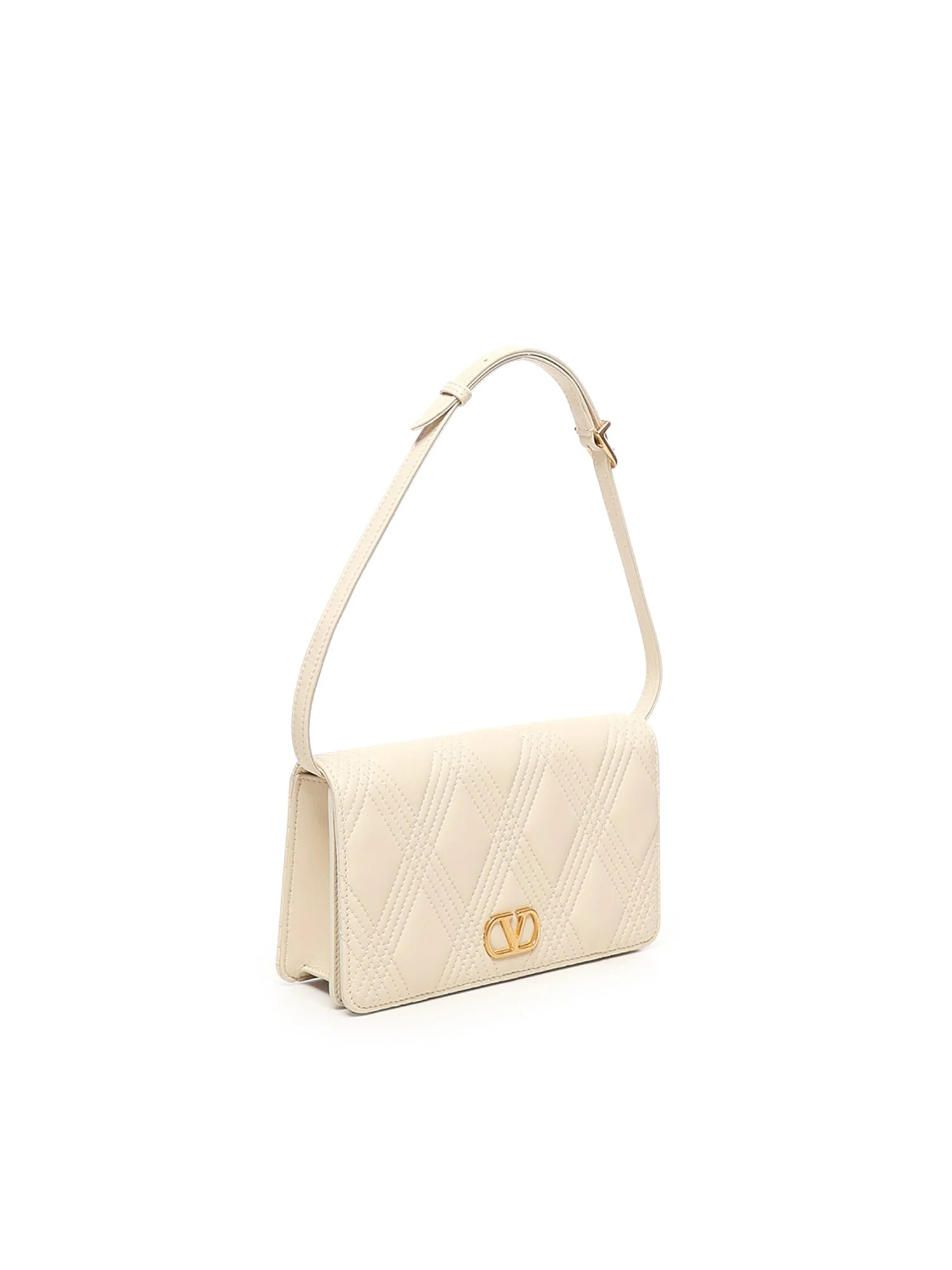 Valentino Garavani Quiltie 67 Mini Shoulder Bag - Butter White - Image 2