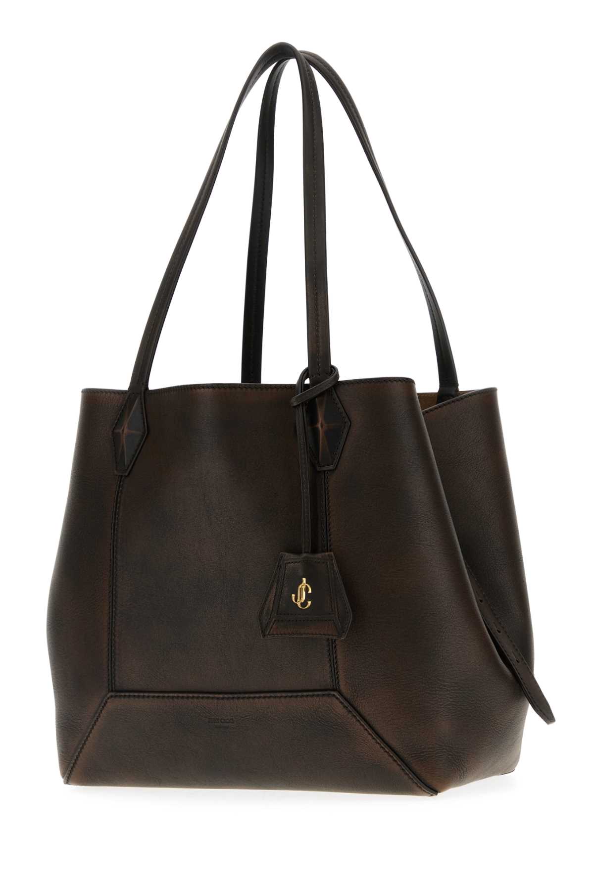 JIMMY CHOO Diamond Shopping Bag Tote - Cognac Gold - Image 2
