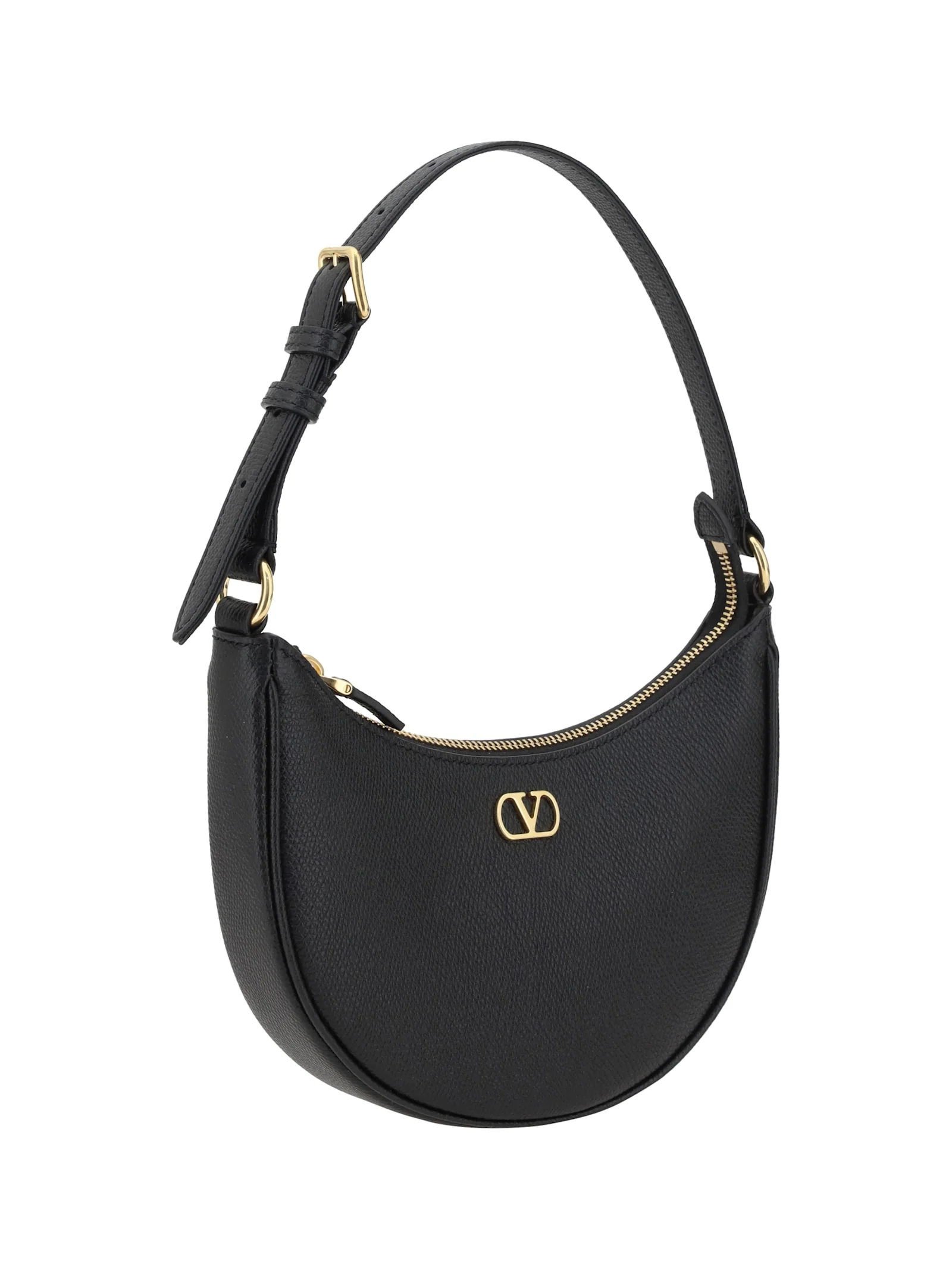 Valentino Garavani Hobo Mini Vlogo Shoulder Bag - Black - Image 2
