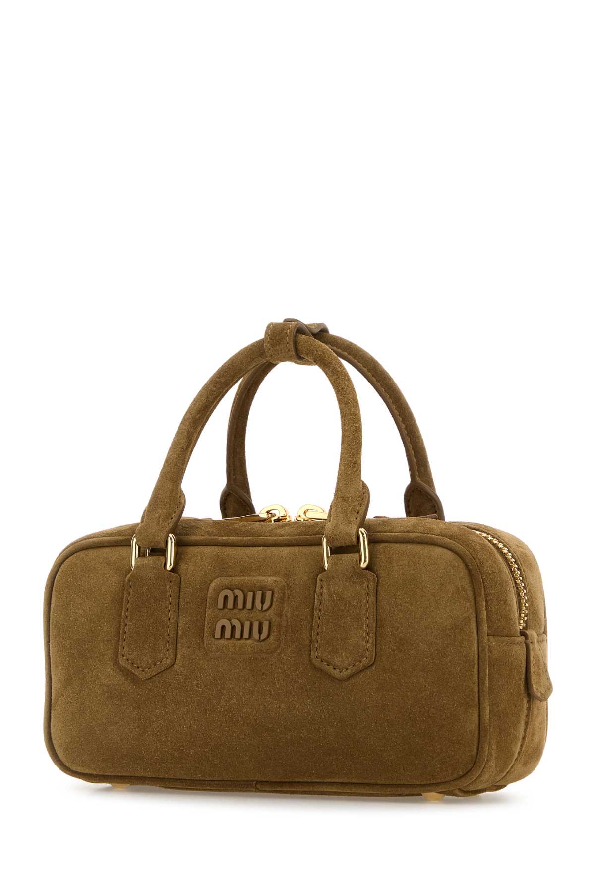 MIU MIU Biscuit Suede Arcadie Handbag - Oliva - Image 2