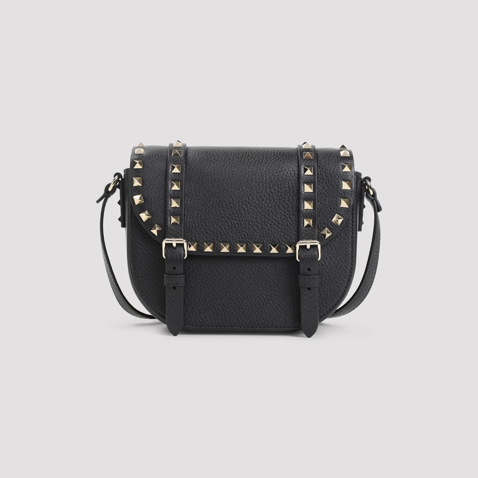 Valentino Garavani Rockstud Small Messenger Shoulder Bag - Black - Image 3