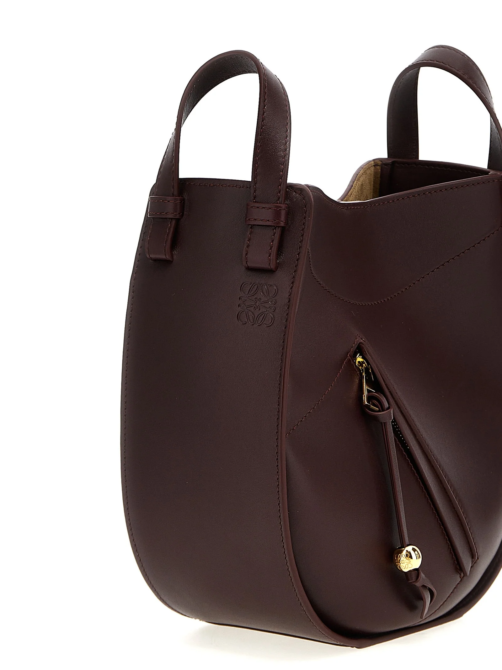 LOEWE Hammock Slice Crossbody Bag - Bordeaux - Image 3