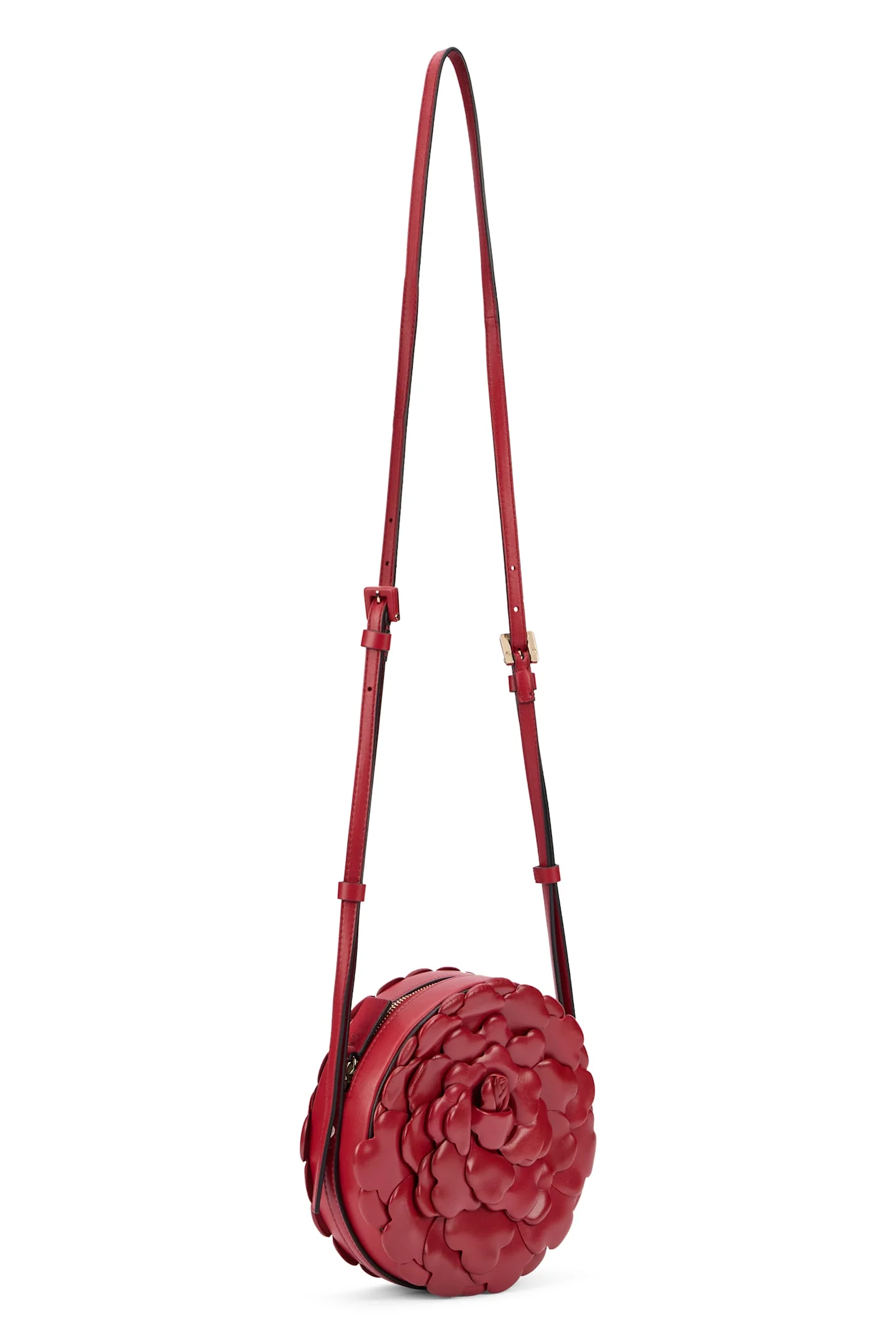 Valentino Garavani Elegant Round Shoulder Bag - Red - Image 2
