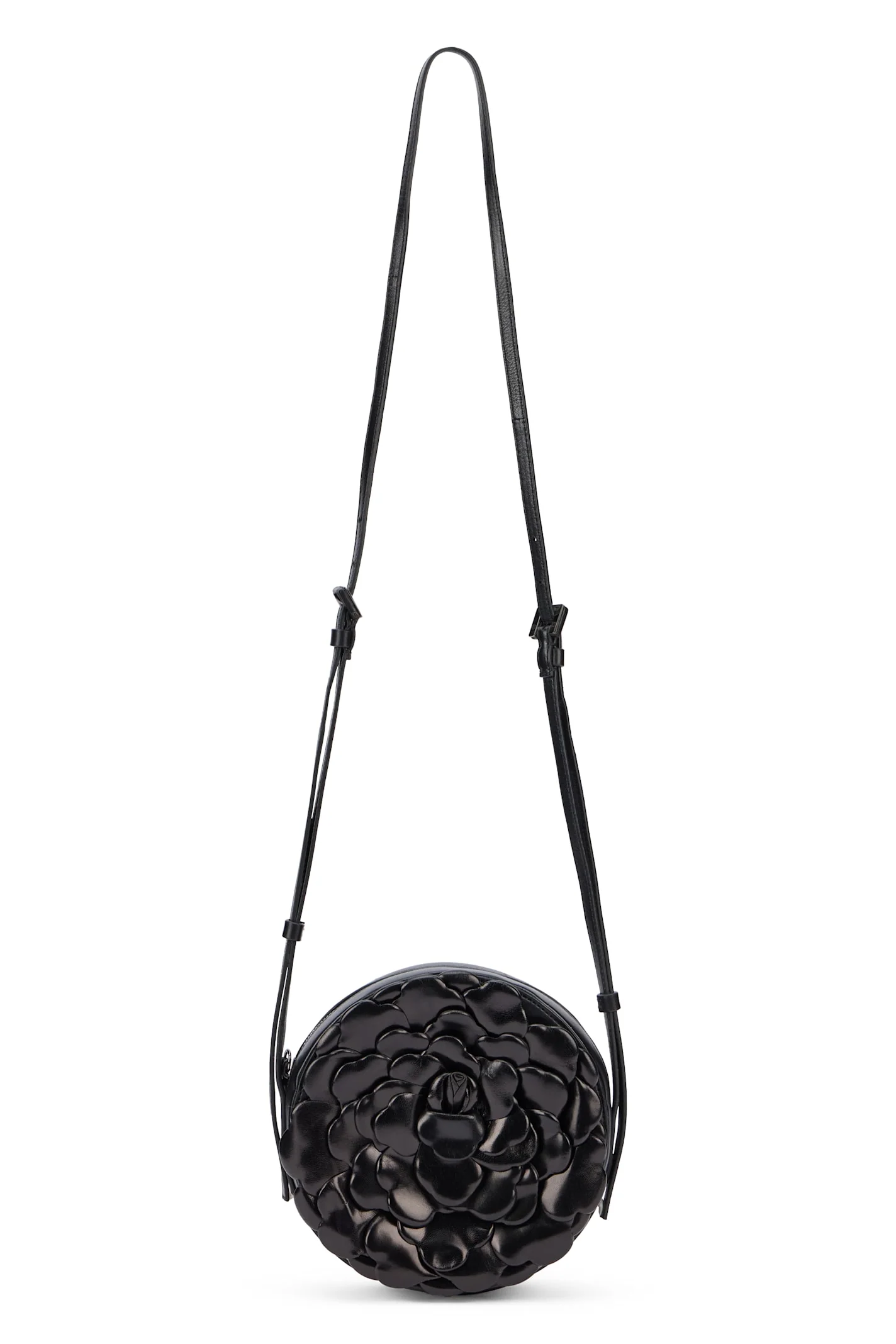 Valentino Garavani Elegant Black Circular Shoulder Bag - Black - Image 3