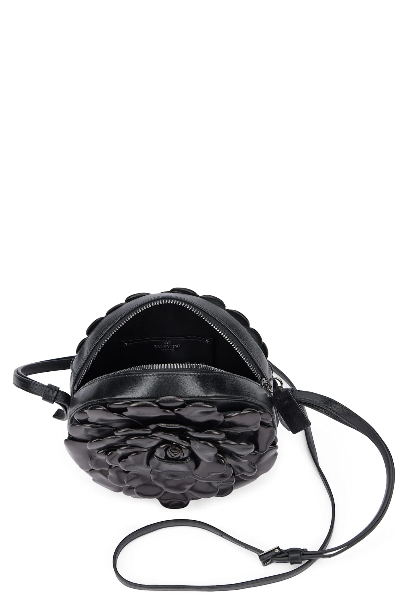Valentino Garavani Elegant Black Circular Shoulder Bag - Black - Image 4