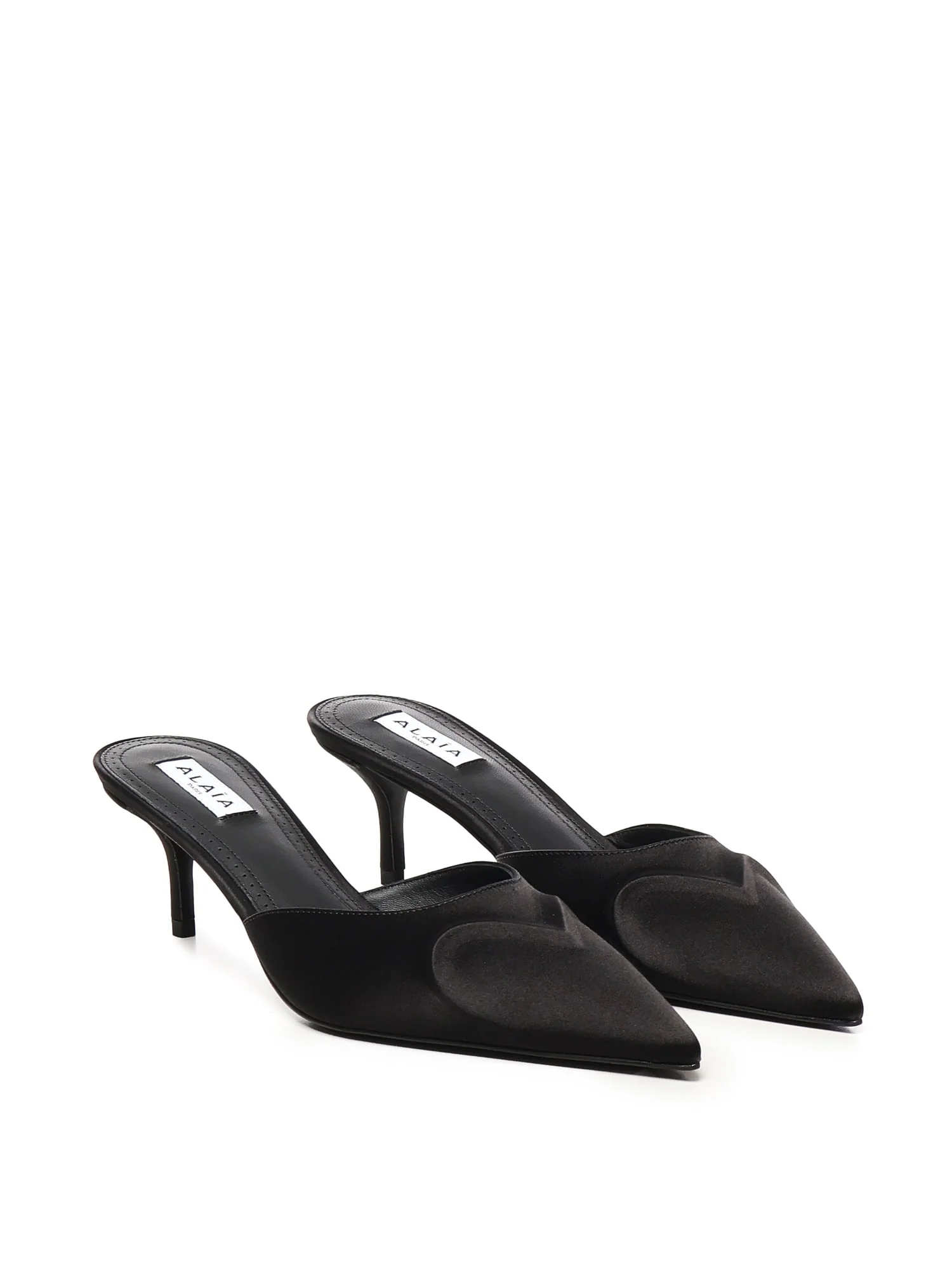 Alaia Le Coeur Mules - Black - Image 2