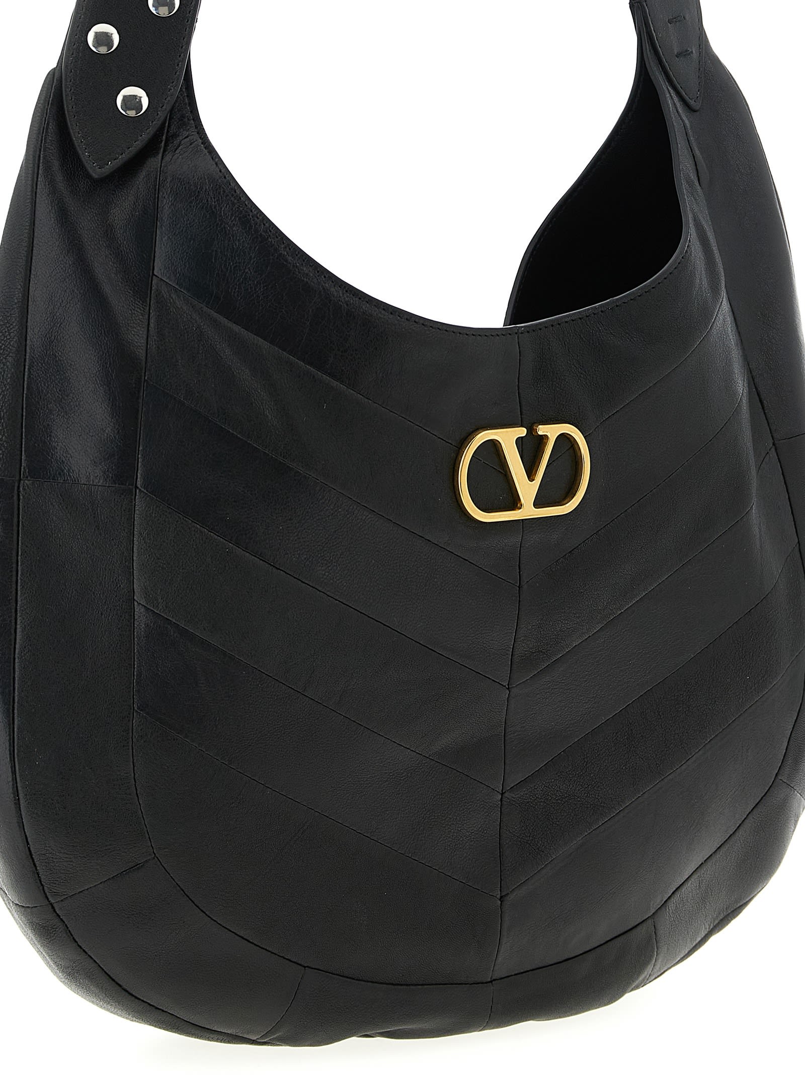 Valentino Garavani Hoboho Medium Shoulder Bag - Black - Image 3