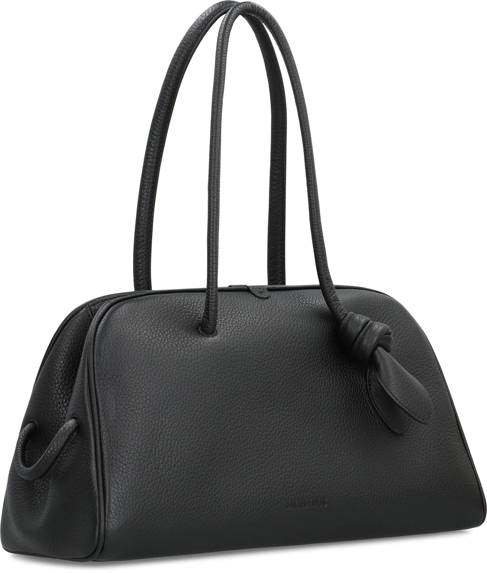 Jacquemus Bowling Bag Leather Tourism - Black - Image 3