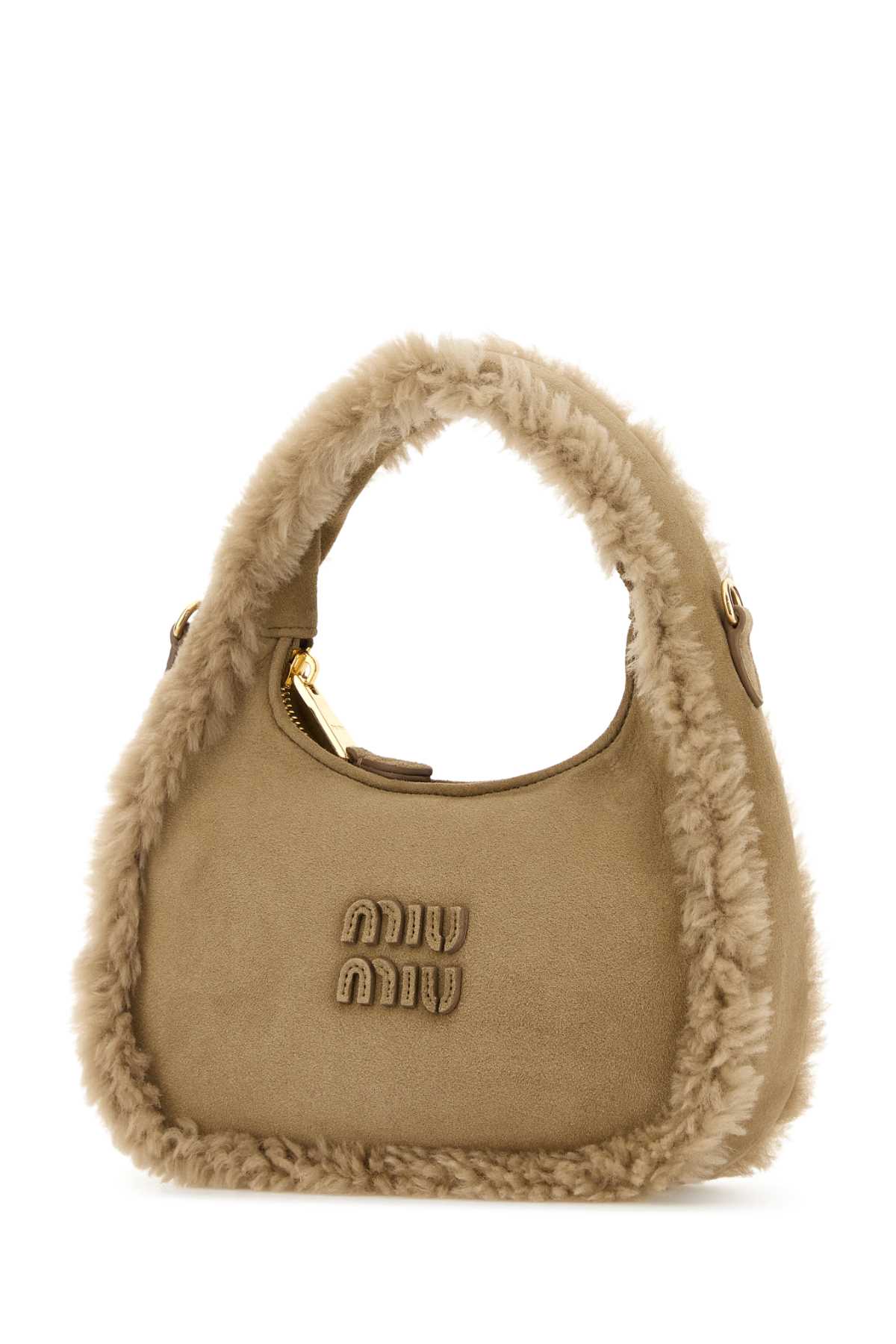 MIU MIU Sand Suede Handbag - Sabbia - Image 2