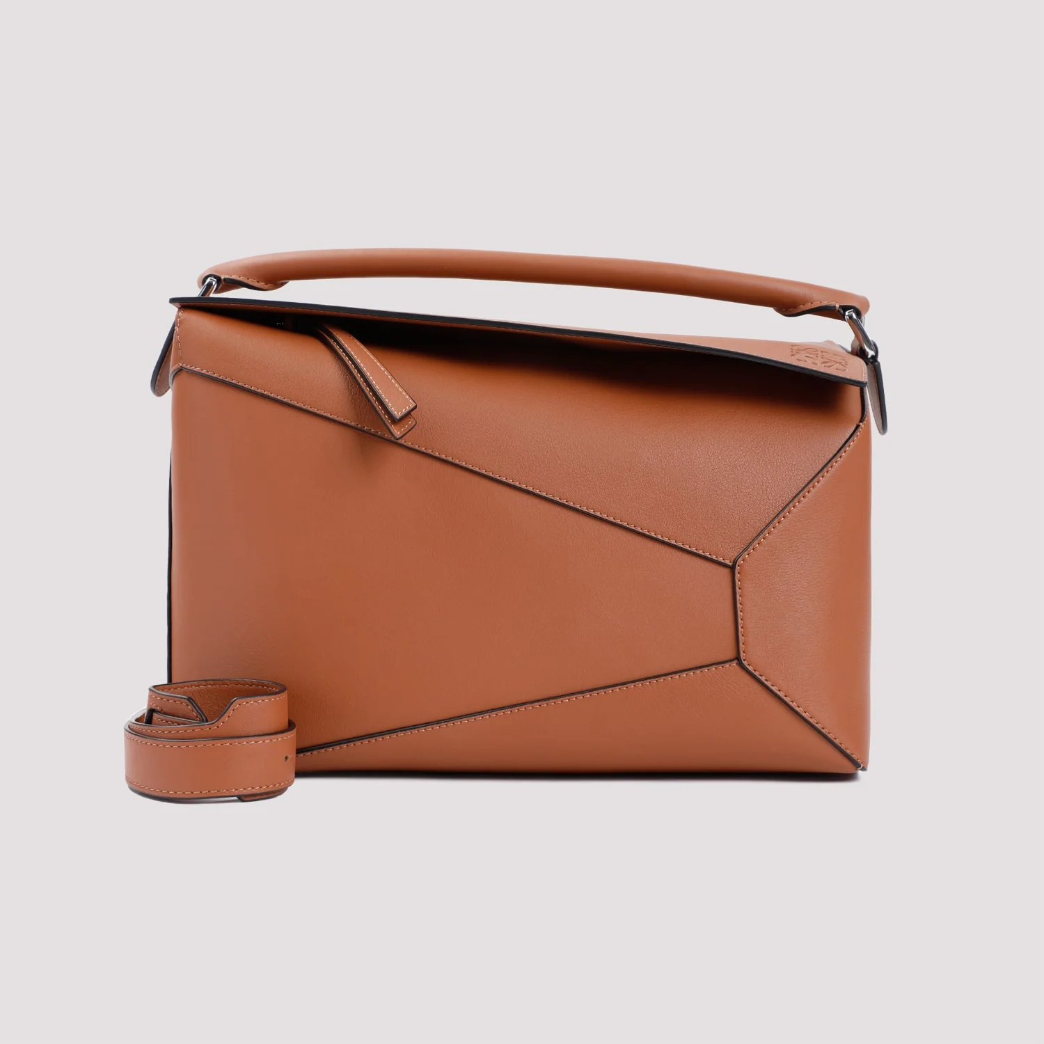 LOEWE Puzzle Edge New Large Shoulder Bag - Brown - Image 3