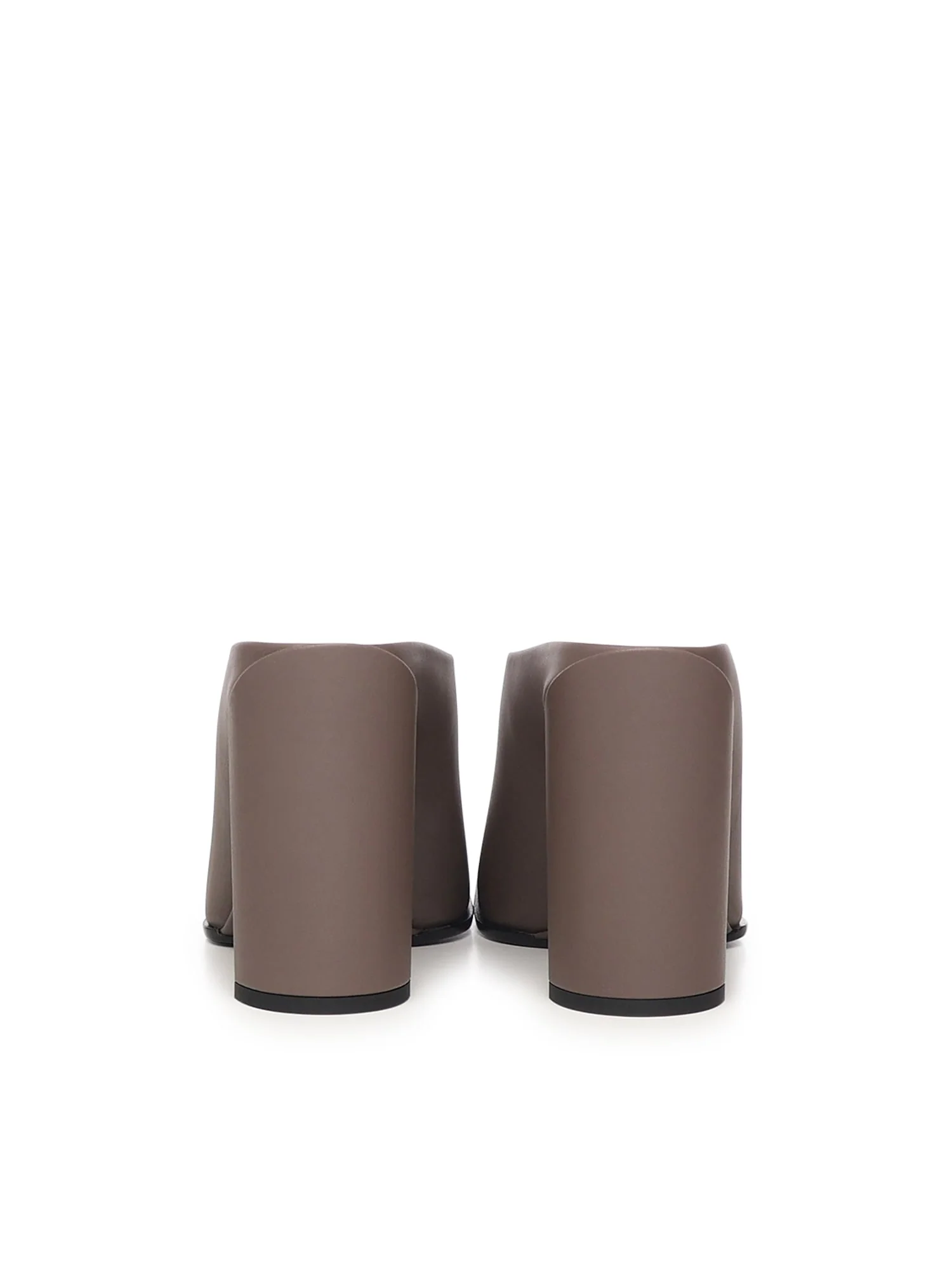 Alaia Square Mule In Calfskin Mule - Tourterelle - Image 3