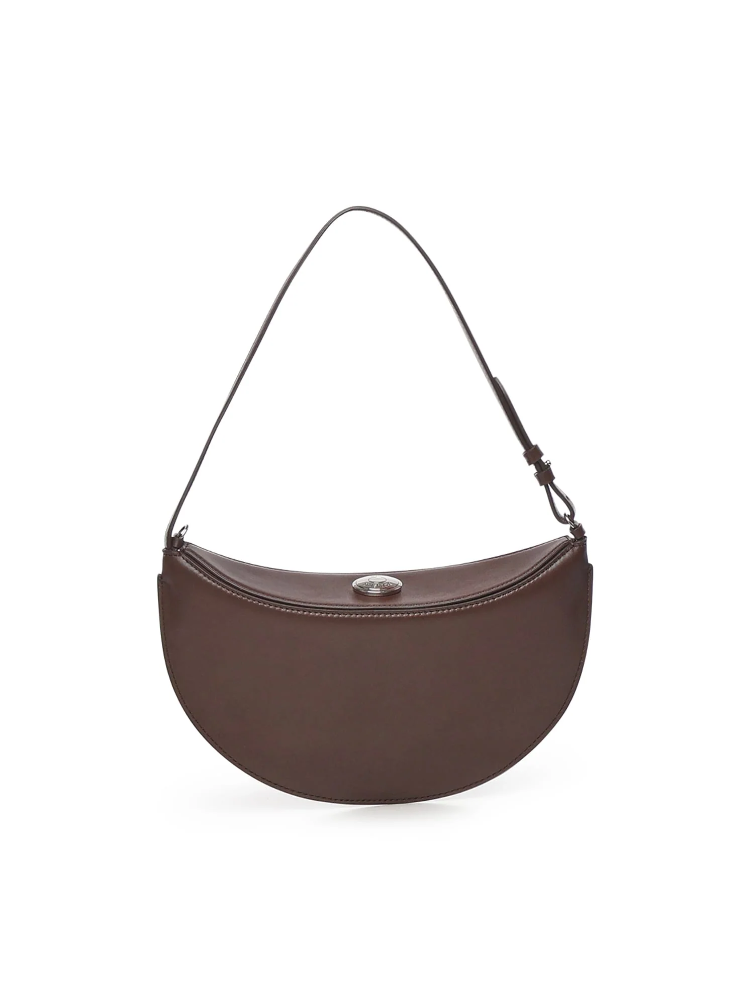 Jacquemus Le Petit Calisso Round Leather Shoulder Bag - Midnight Brown - Image 3