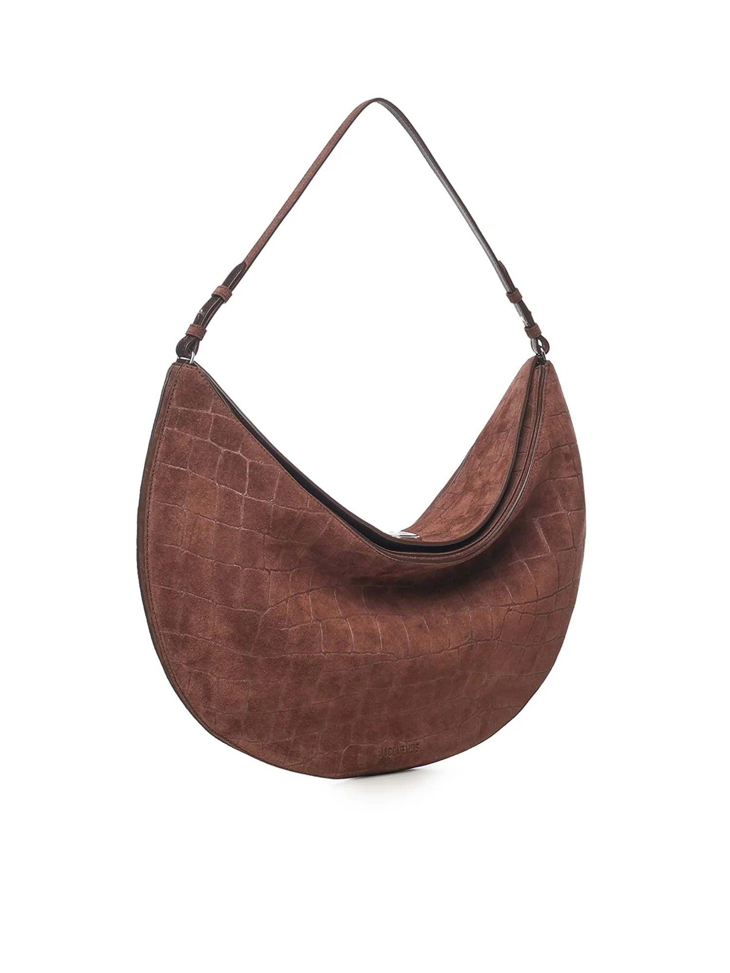 Jacquemus Le Calisso Rond Suede Shoulder Bag - Dark Brown - Image 2