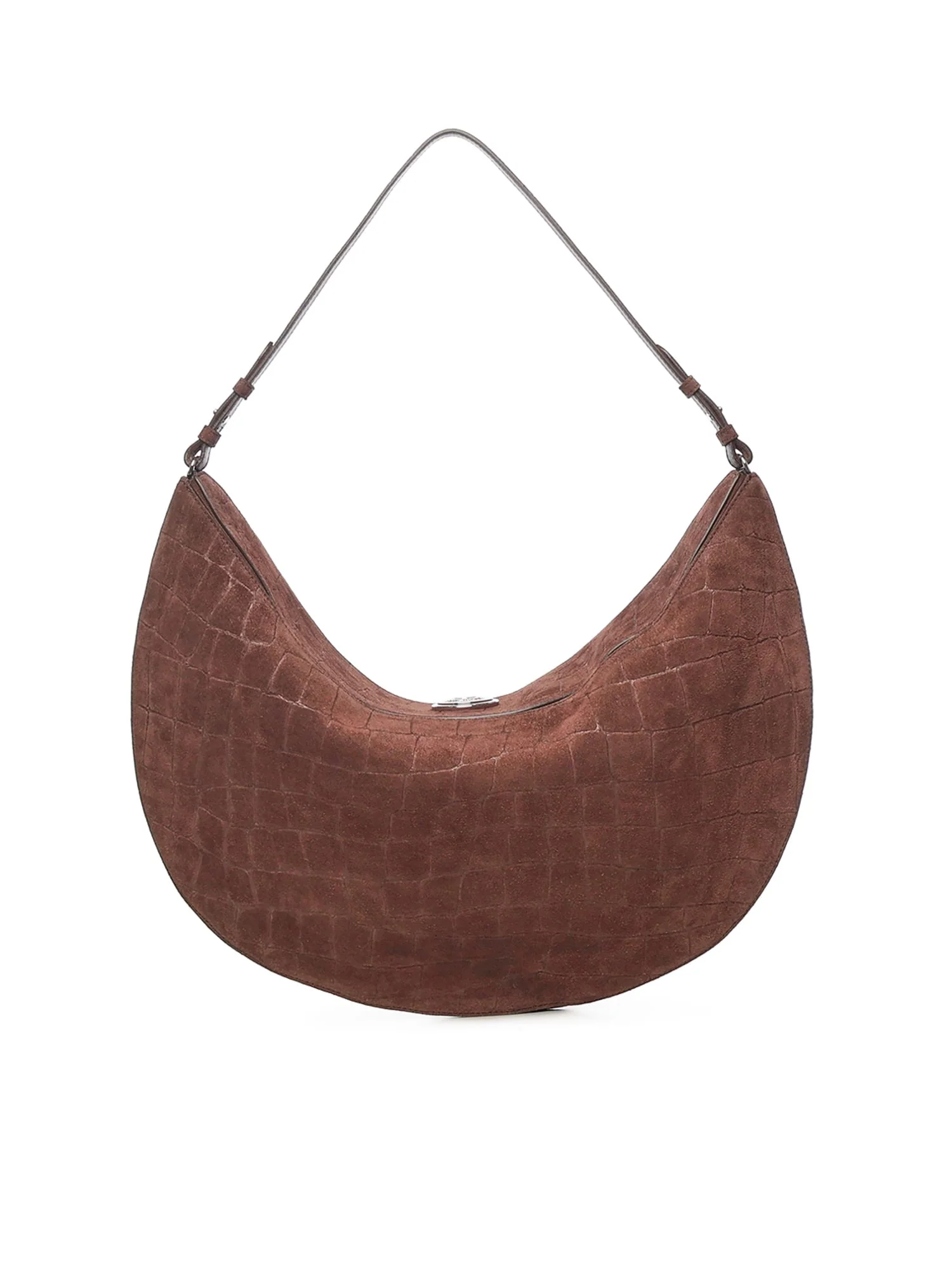 Jacquemus Le Calisso Rond Suede Shoulder Bag - Dark Brown - Image 3