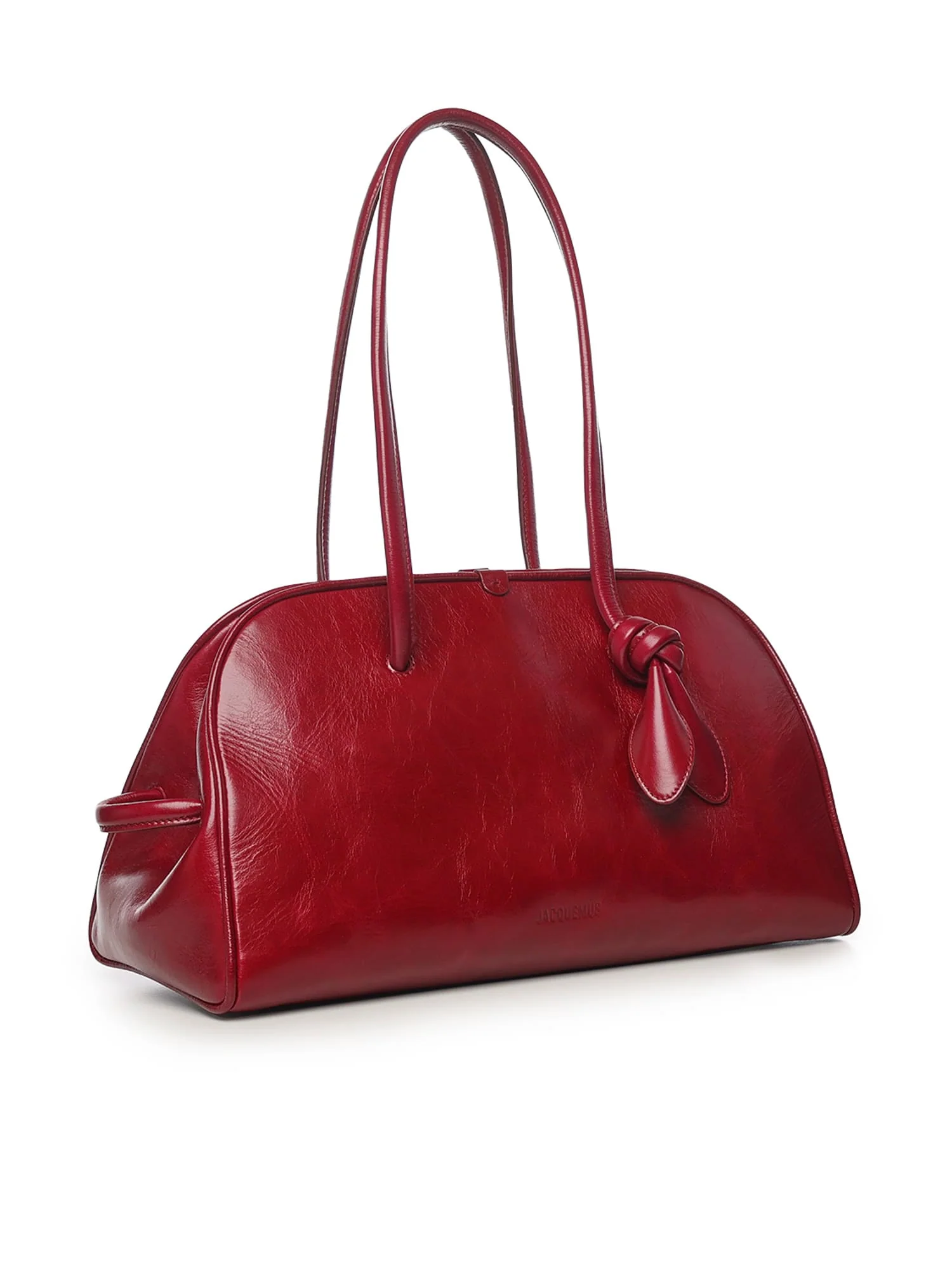 Jacquemus Le Turismo Leather Bowling Bag - Burgundy - Image 2