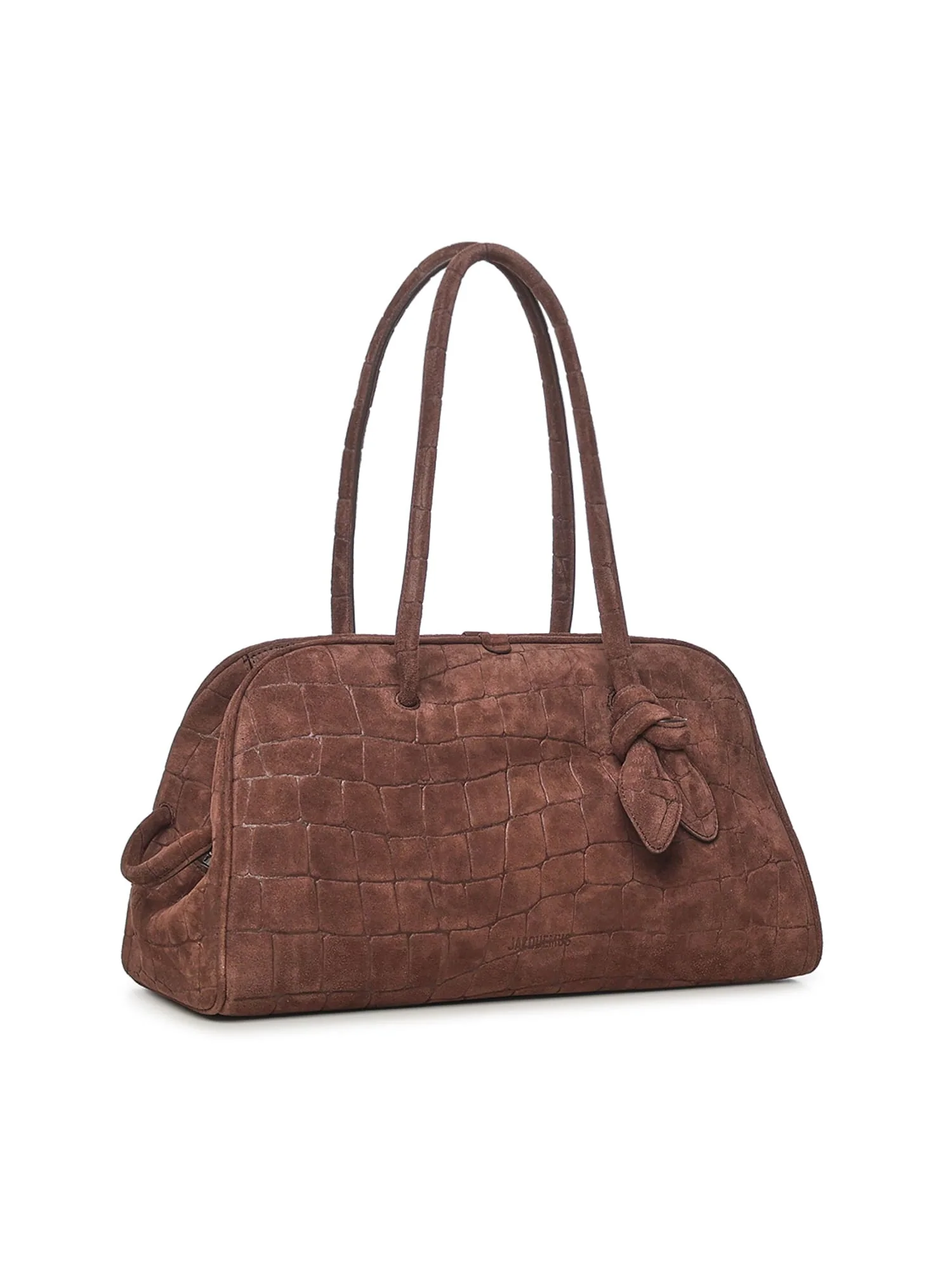 Jacquemus Suede Bowling Bag - Dark Brown - Image 2