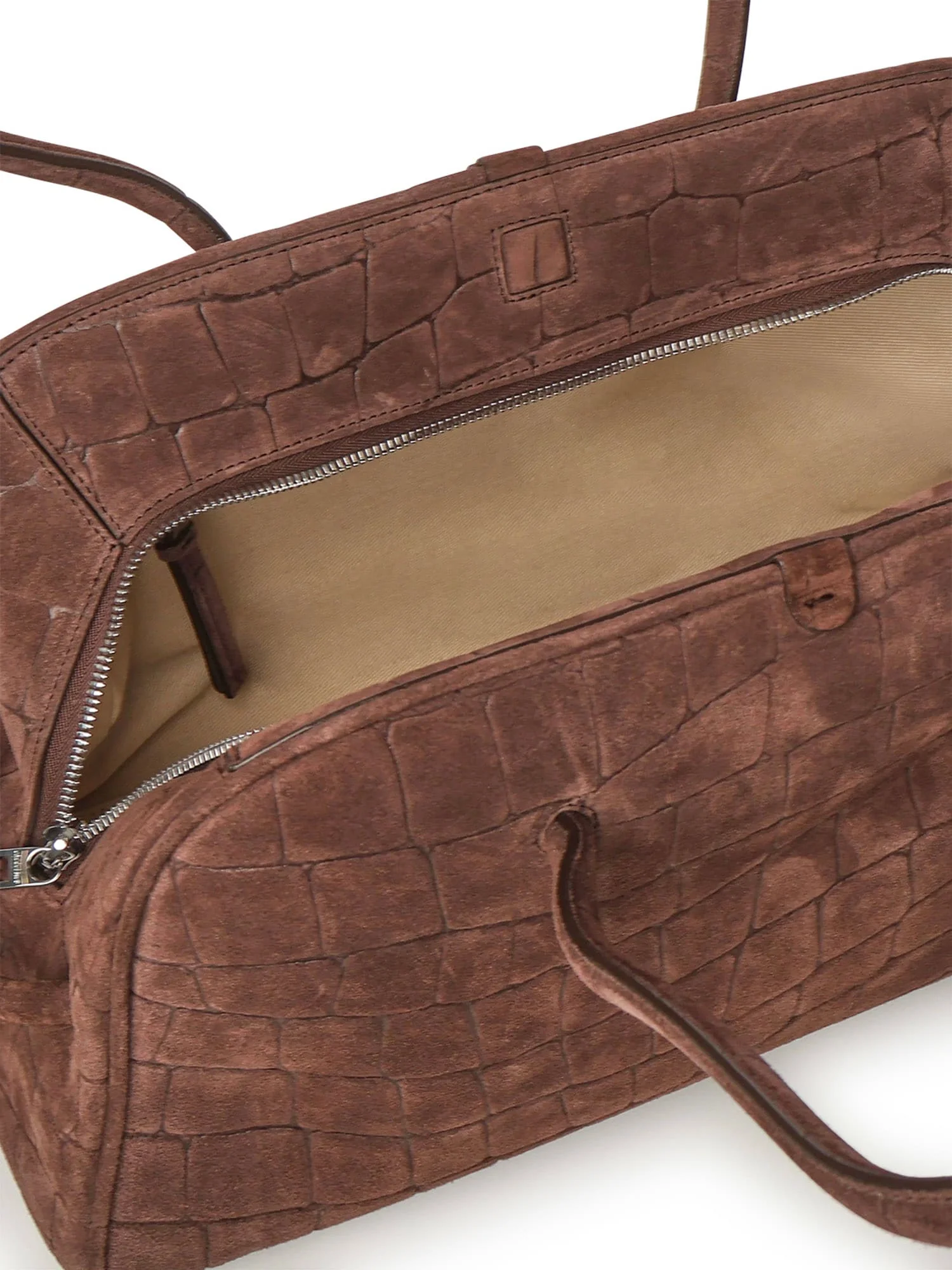 Jacquemus Suede Bowling Bag - Dark Brown - Image 4