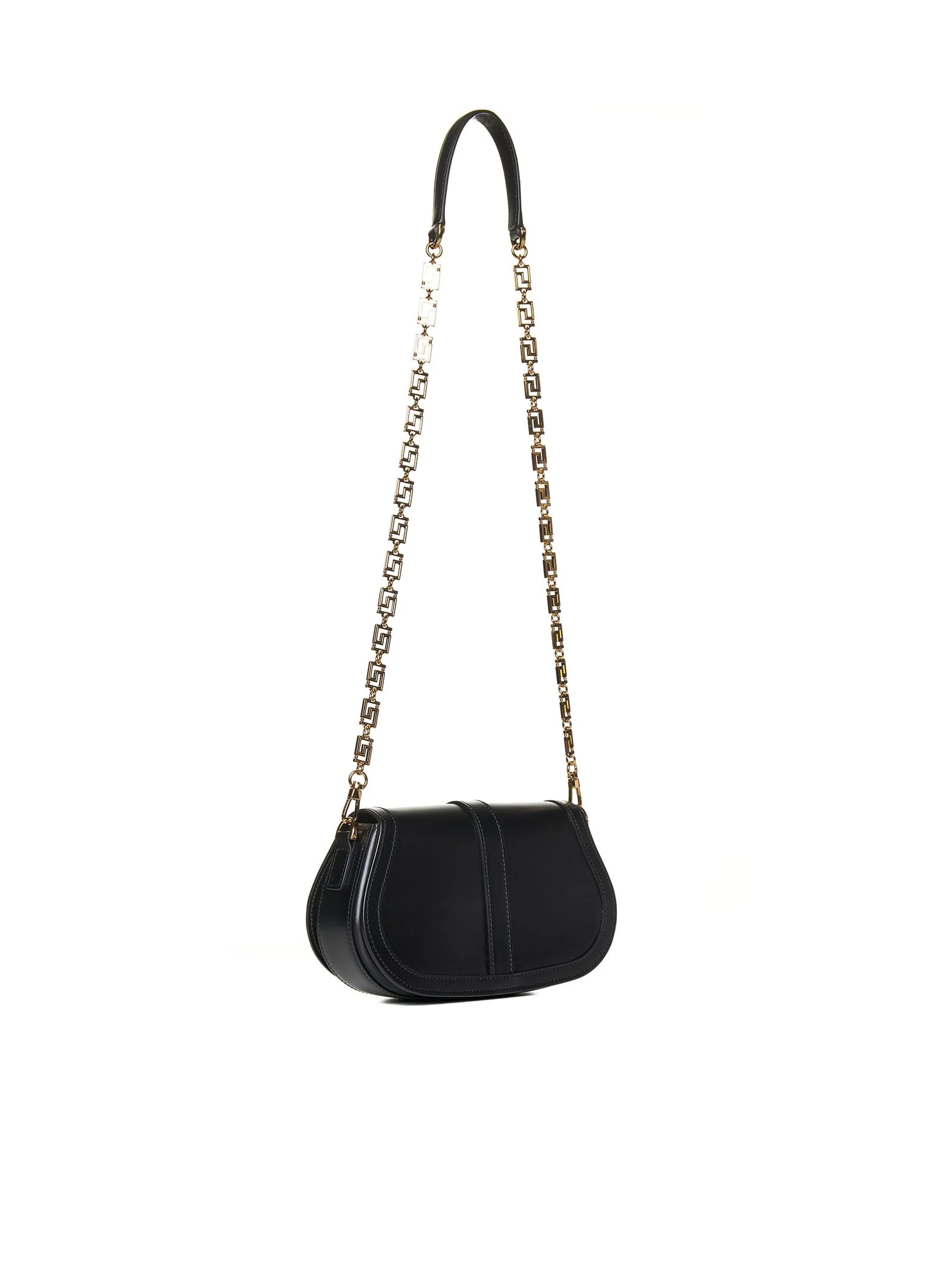 Versace Greca Goddess Shoulder Bag - Black - Image 3
