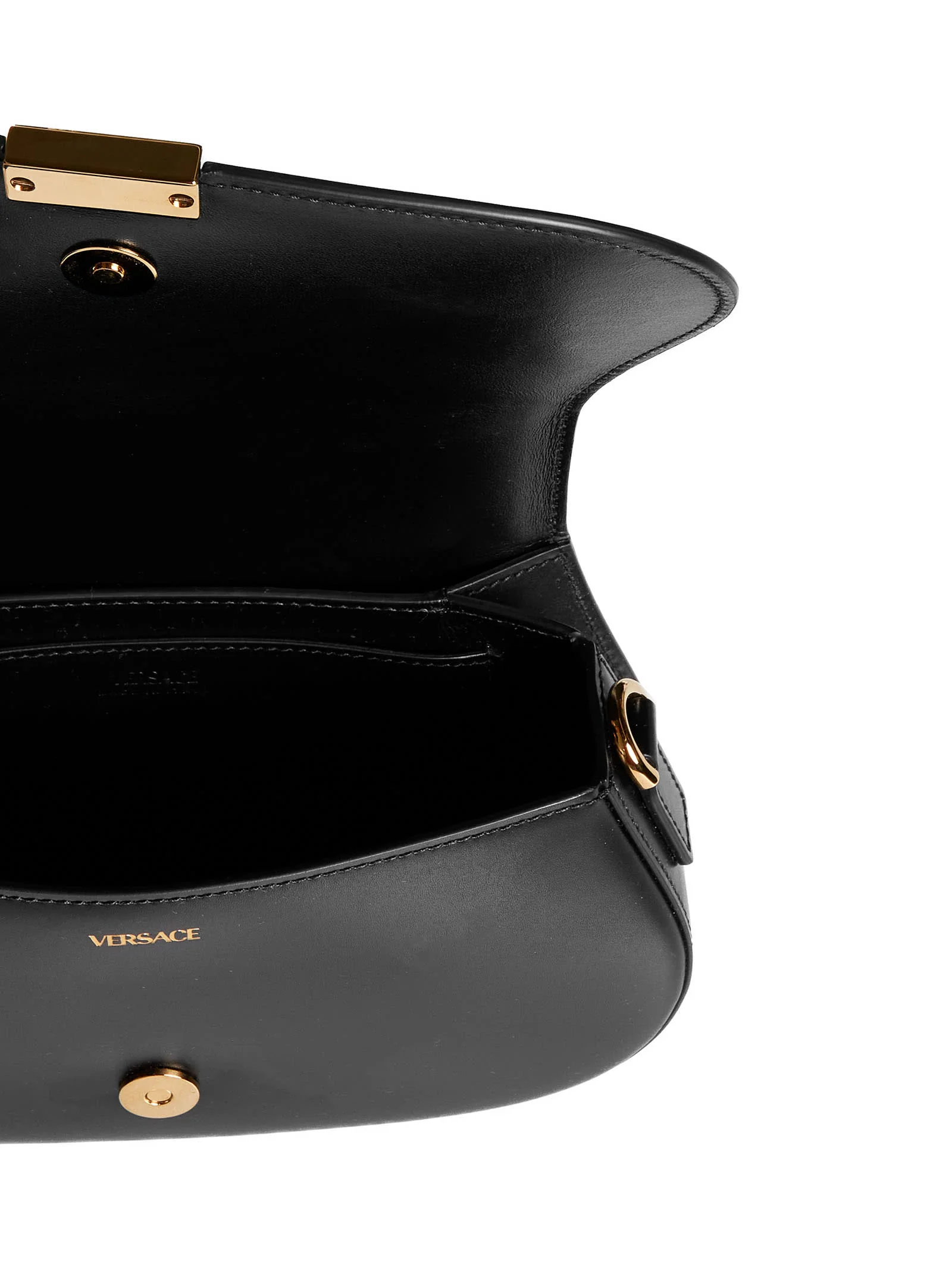 Versace Greca Goddess Shoulder Bag - Black - Image 5