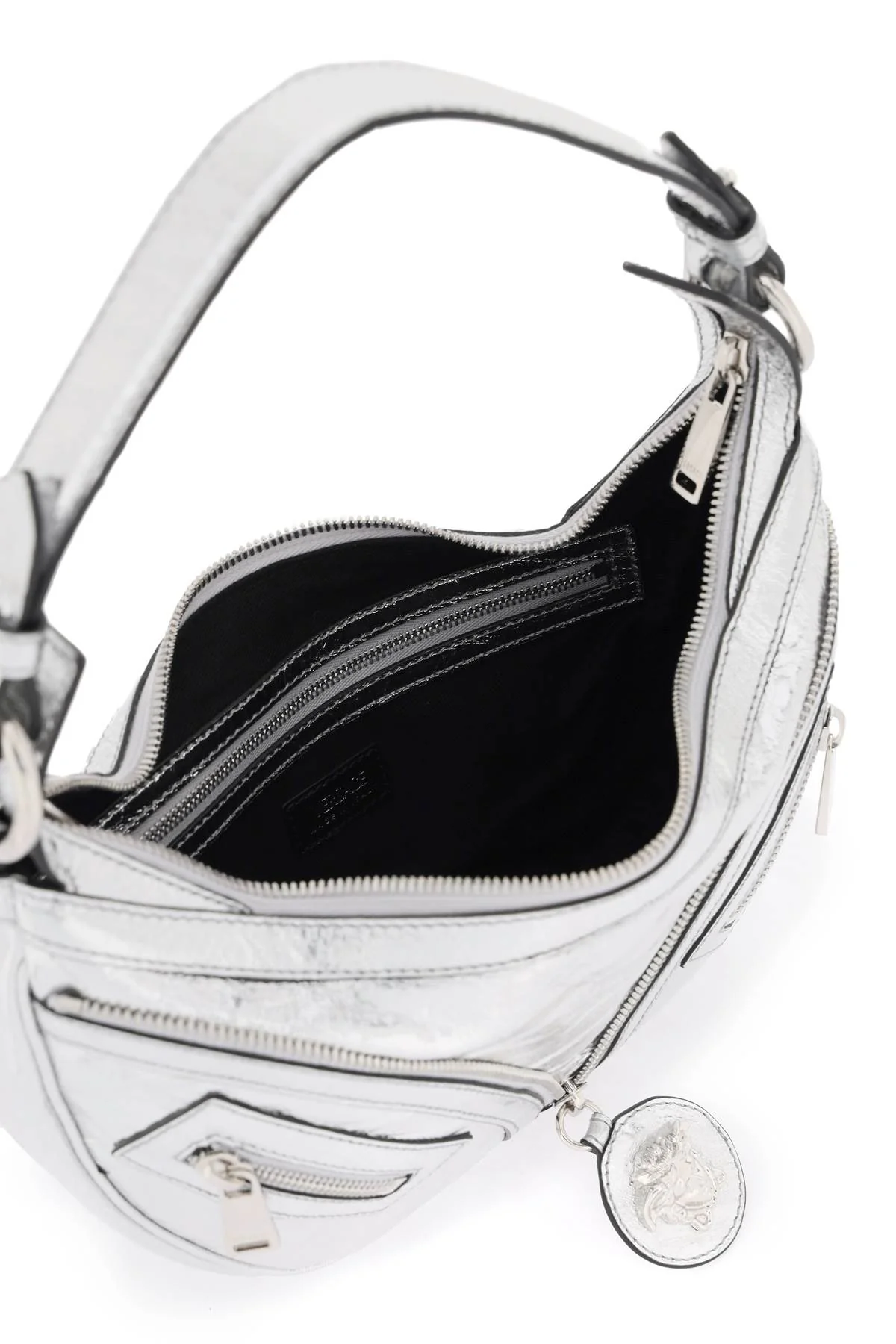 Versace Repeat Leather Shoulder Bag - P Silver Palladium - Image 4