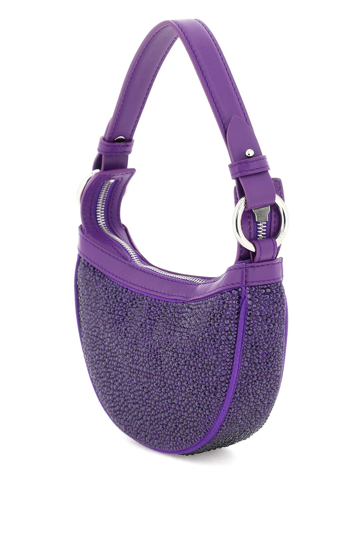 Versace Mini Hobo Bag With Crystals - Dark Orchid Palladium - Image 2