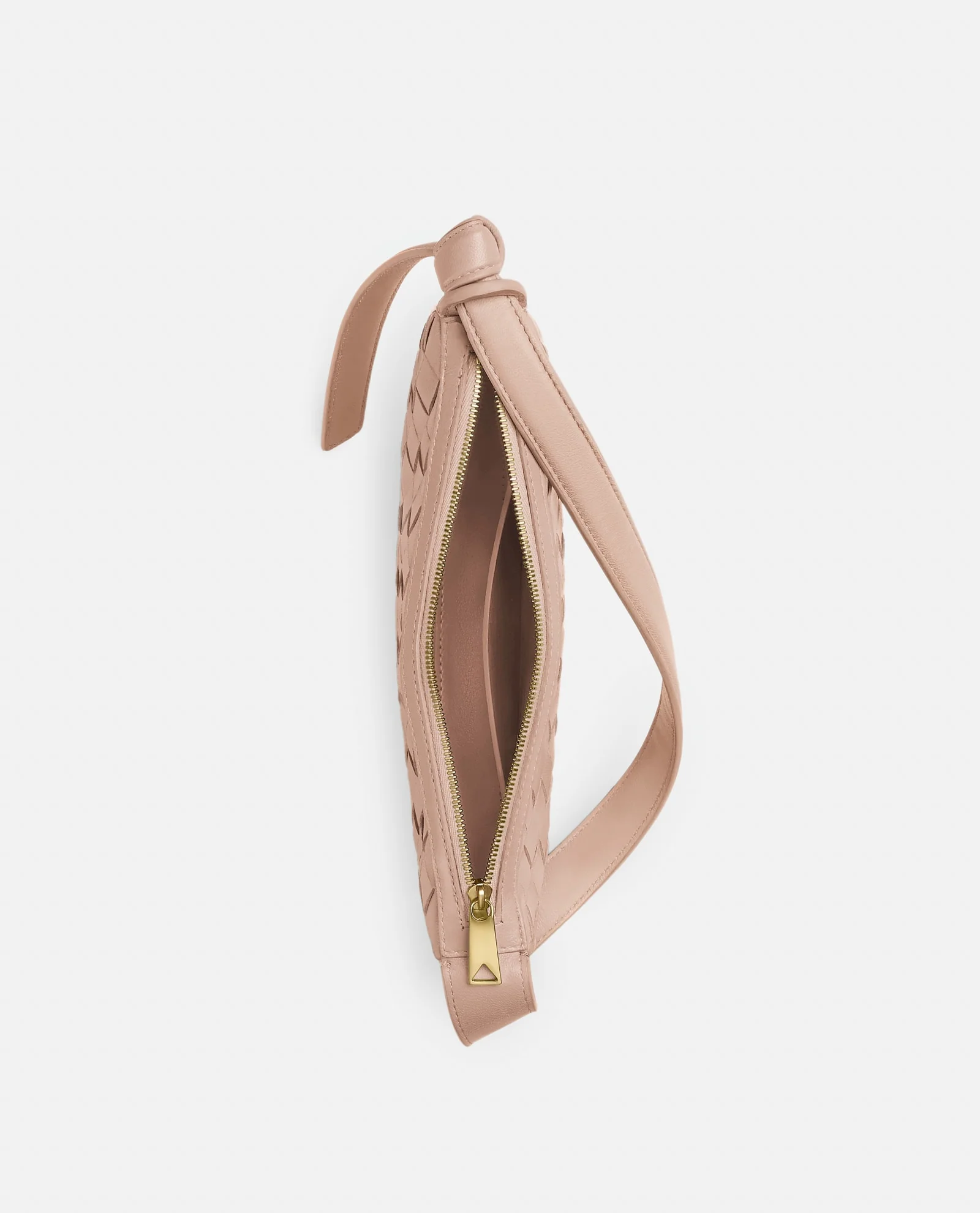 BOTTEGA VENETA Half Moon Leather Shoulder Bag - Pink - Image 3