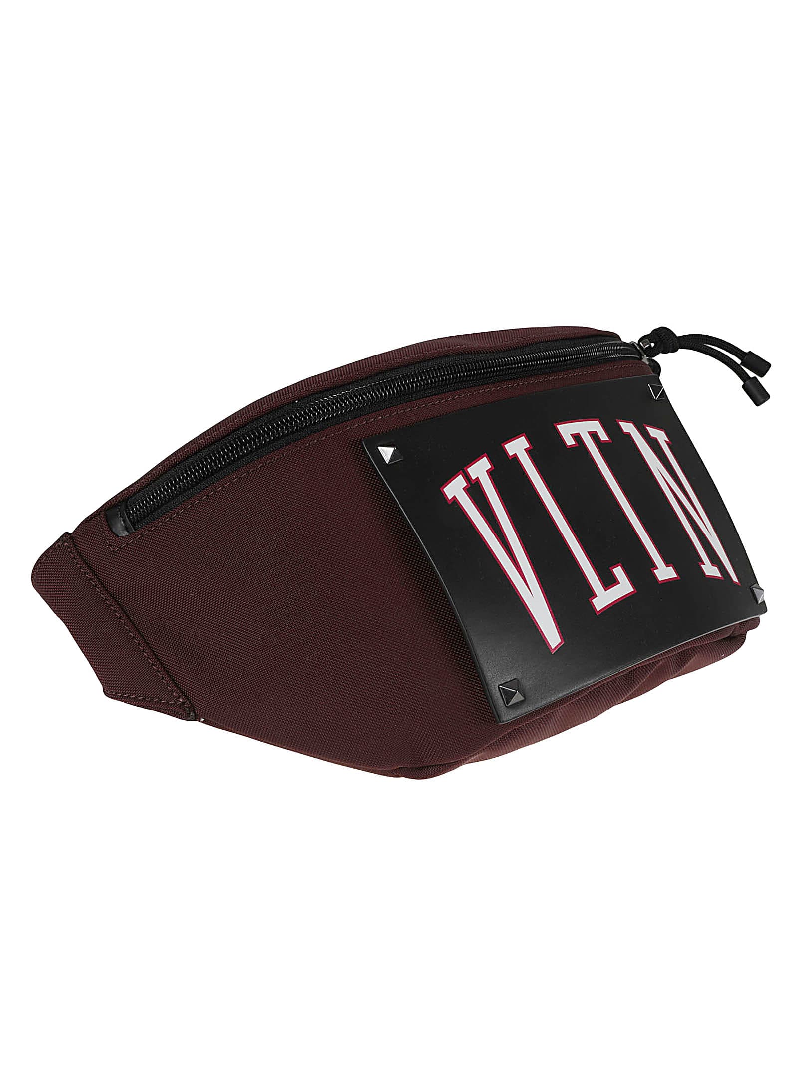 Valentino Garavani Logo Front Belt Bag - Bordeaux/Black - Image 3
