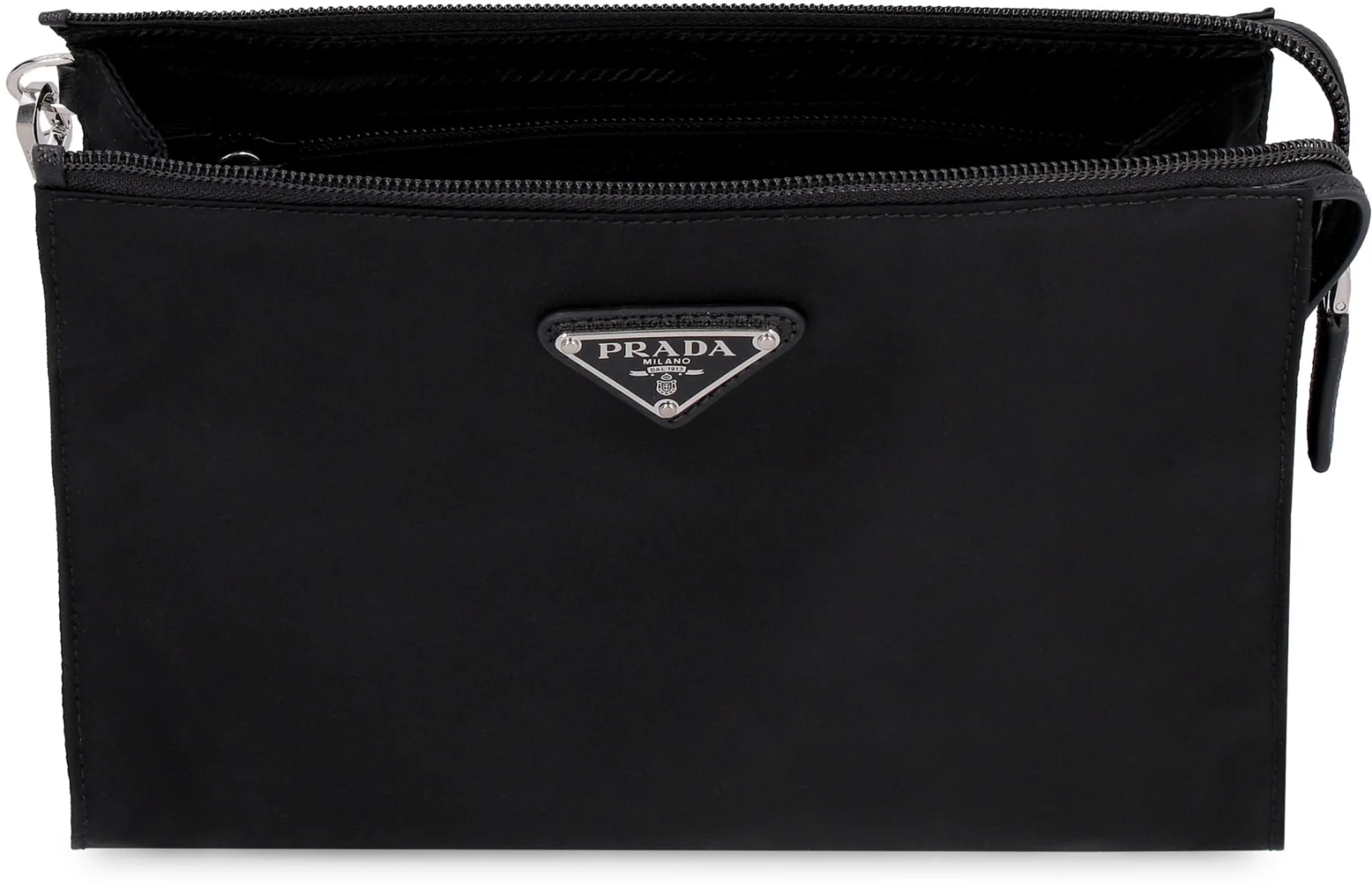 Prada Nylon Pouch-Bag With Logo Shoulder Bag - Nero - Image 5