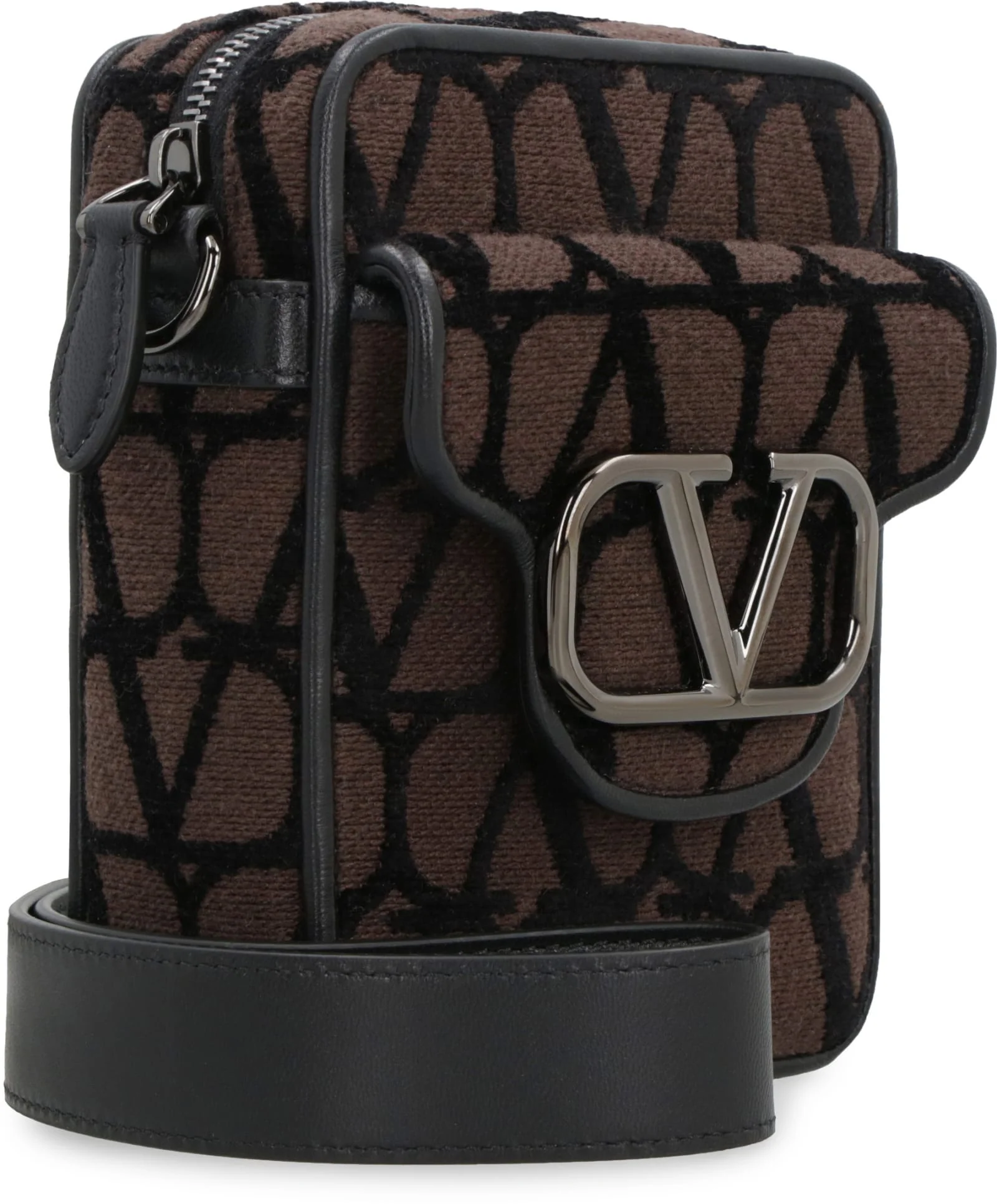 Valentino Garavani Loc Mini Crossbody Bag - Brown - Image 3