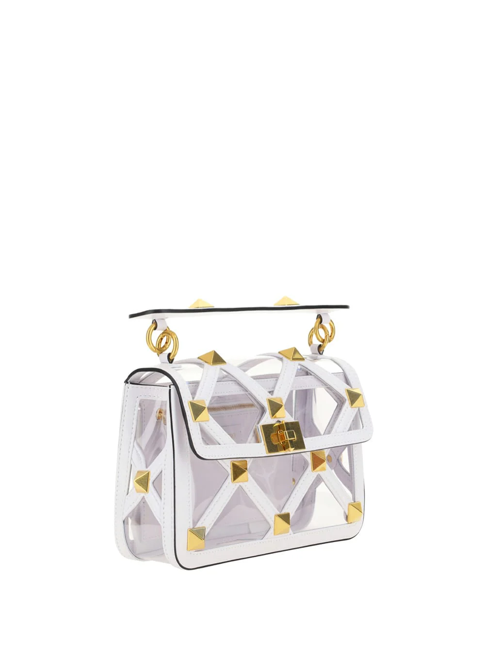 Valentino Garavani Roman Stud Bag - Trasparente/Bianco Ottico - Image 2