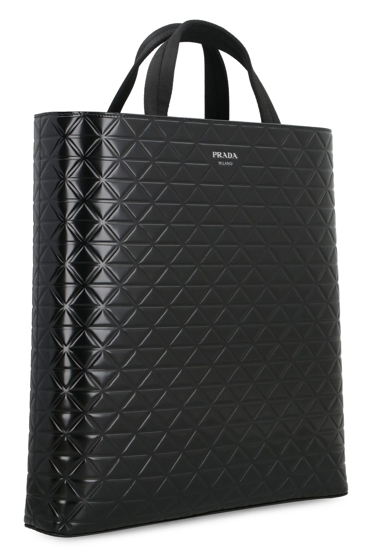 Prada Smooth Leather Tote Bag - Nero - Image 3
