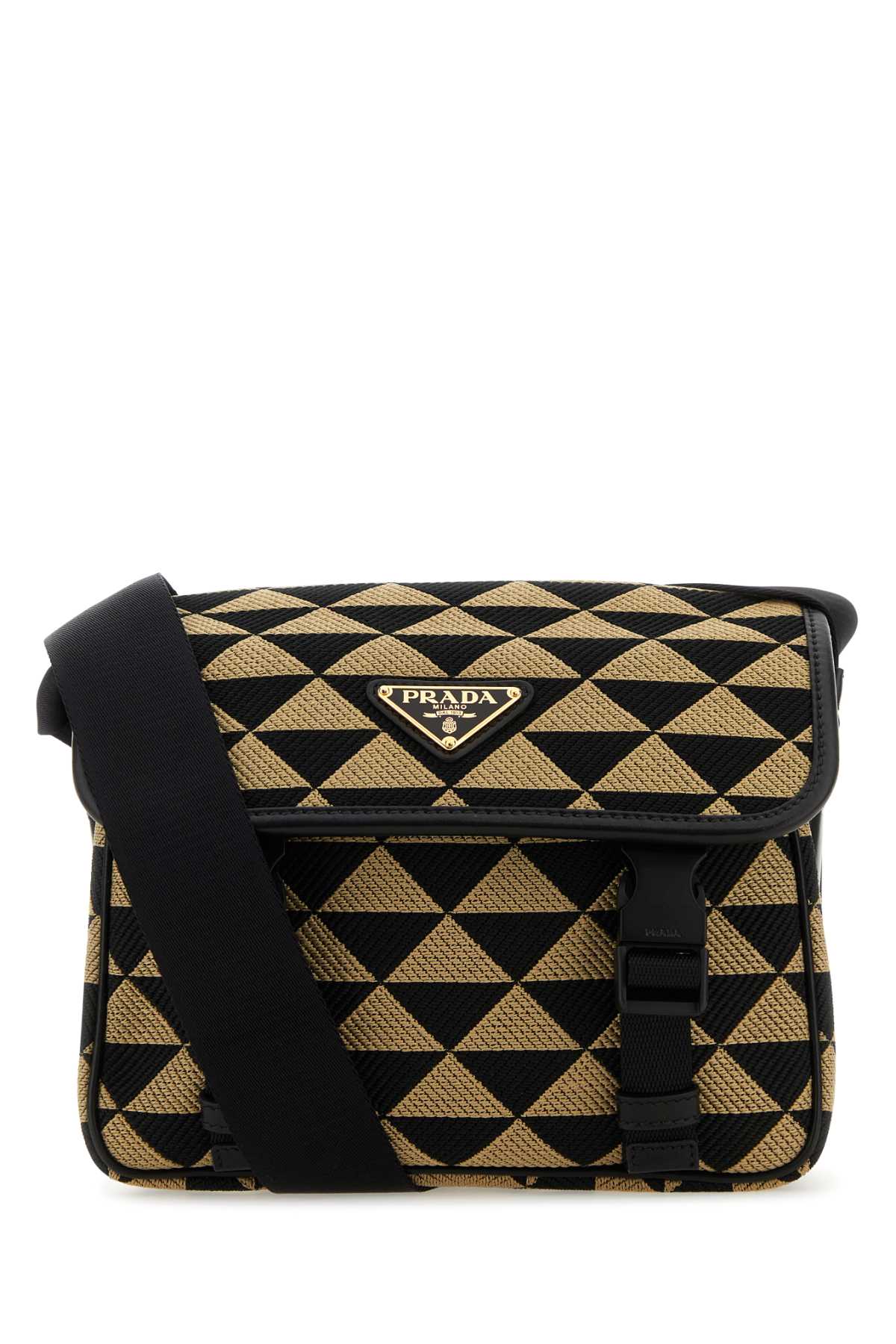 Prada Embroidered Fabric Symbole Crossbody Bag - Nerocorda