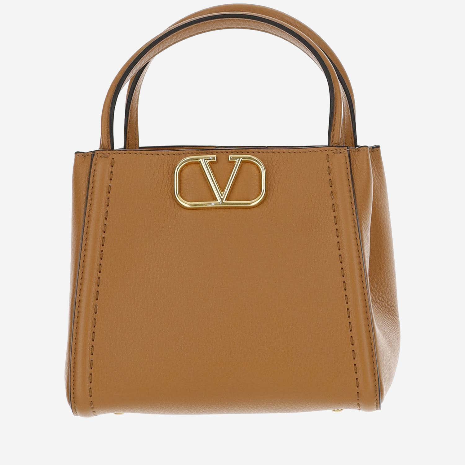 Valentino Garavani Alltime Small Handbag - Shoulder Bag - Beige