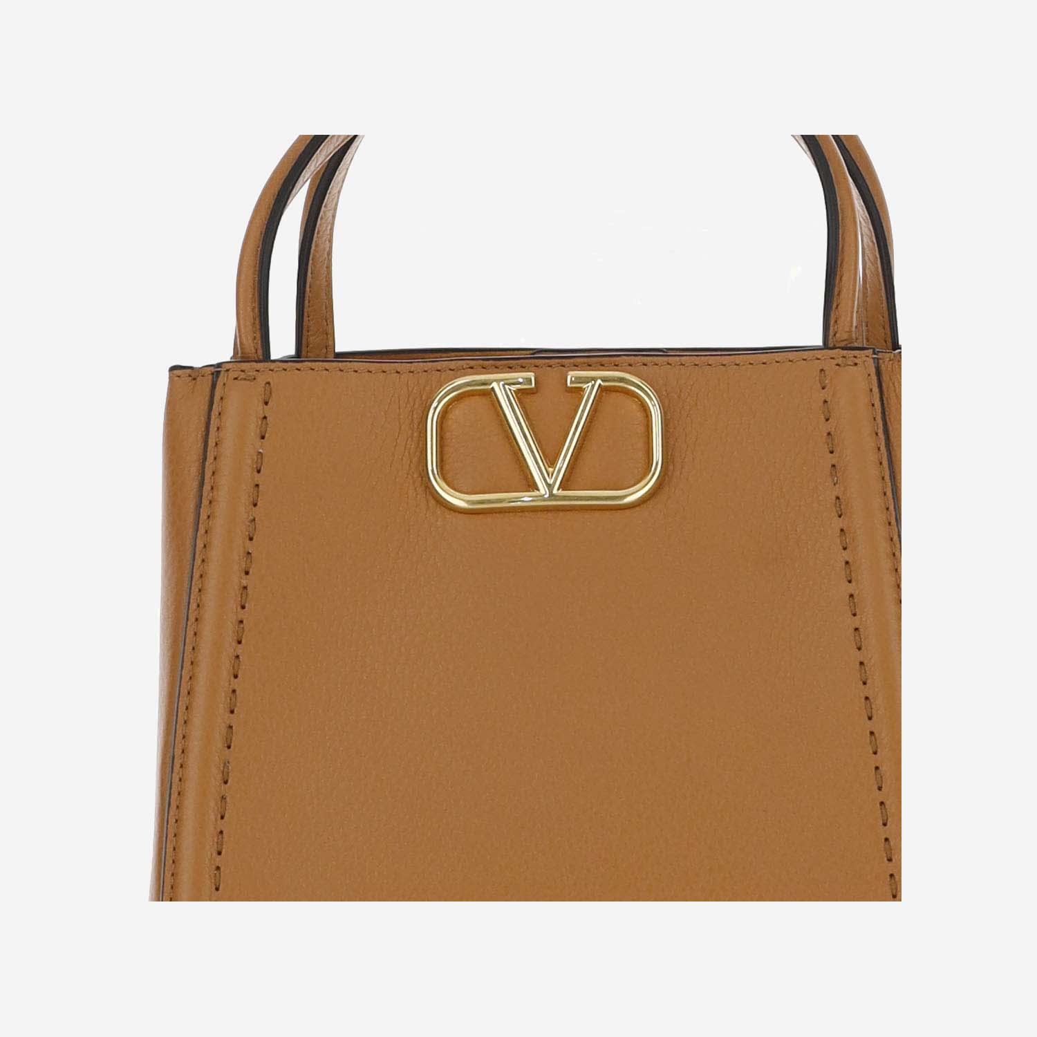 Valentino Garavani Alltime Small Handbag - Shoulder Bag - Beige - Image 5