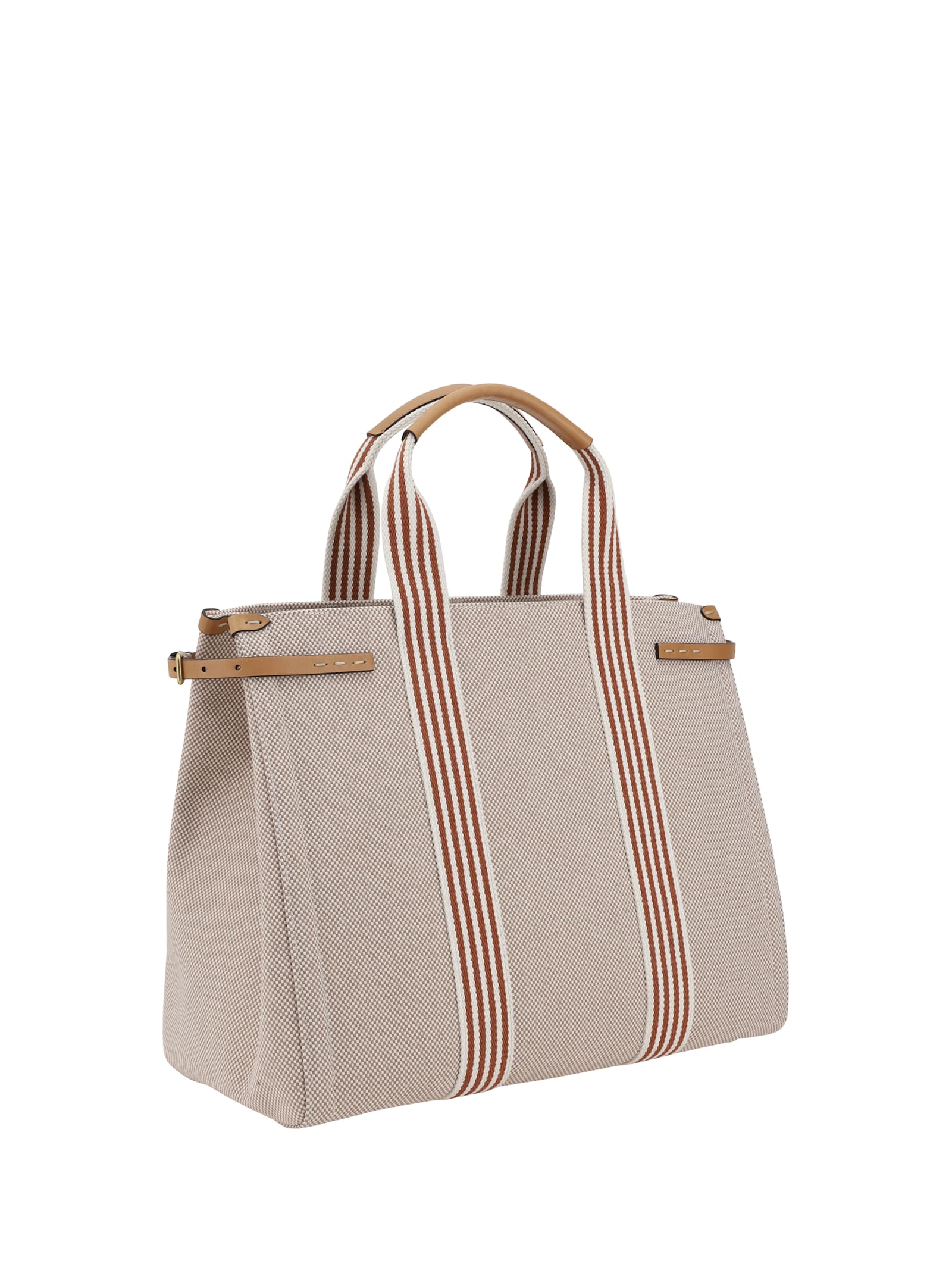 Valentino Garavani Cotton Tote Bag - Naturale/Tobacco/Bianco/T.Di Moro/Natura - Image 3