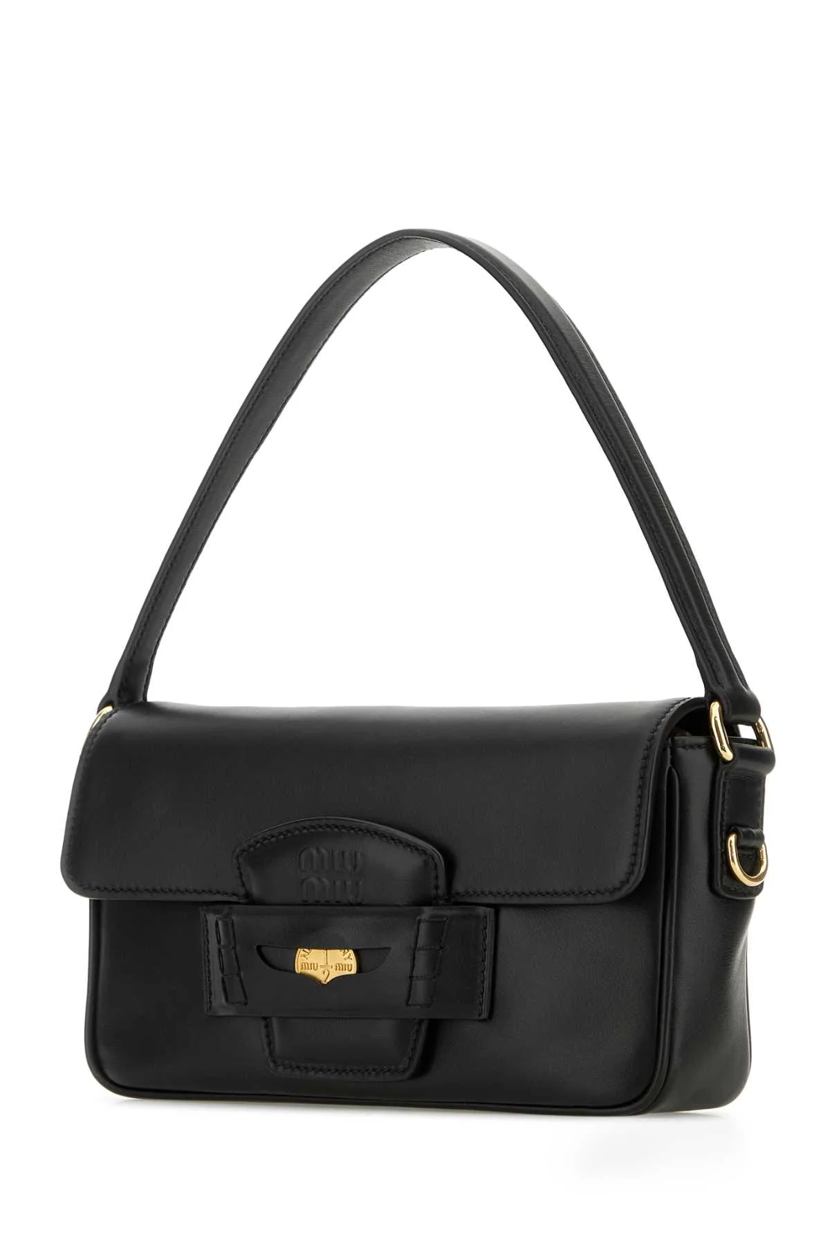 MIU MIU Leather Handbag - Nero - Image 2